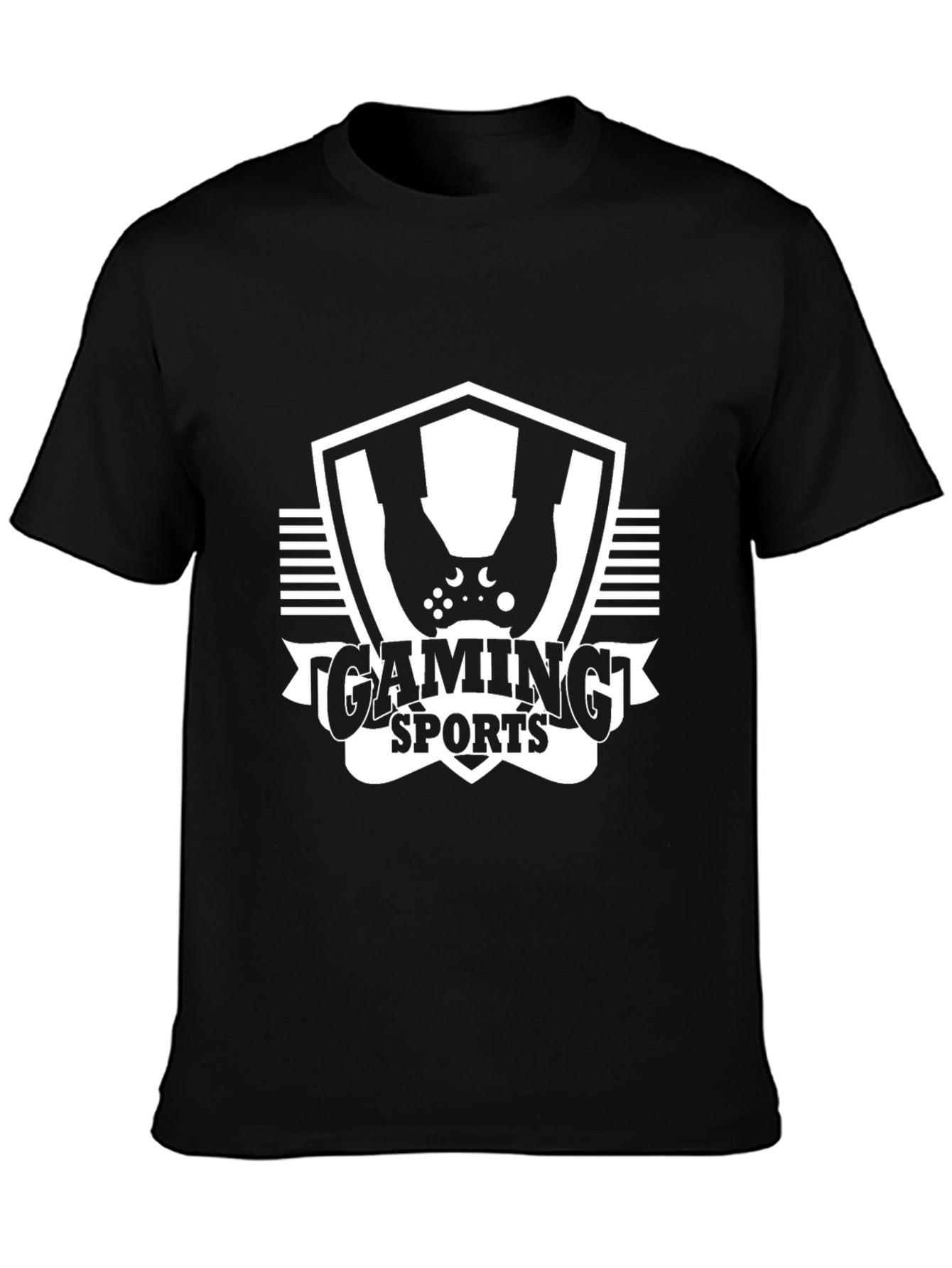Gaming Sports Graphic T-Shirt - Black
