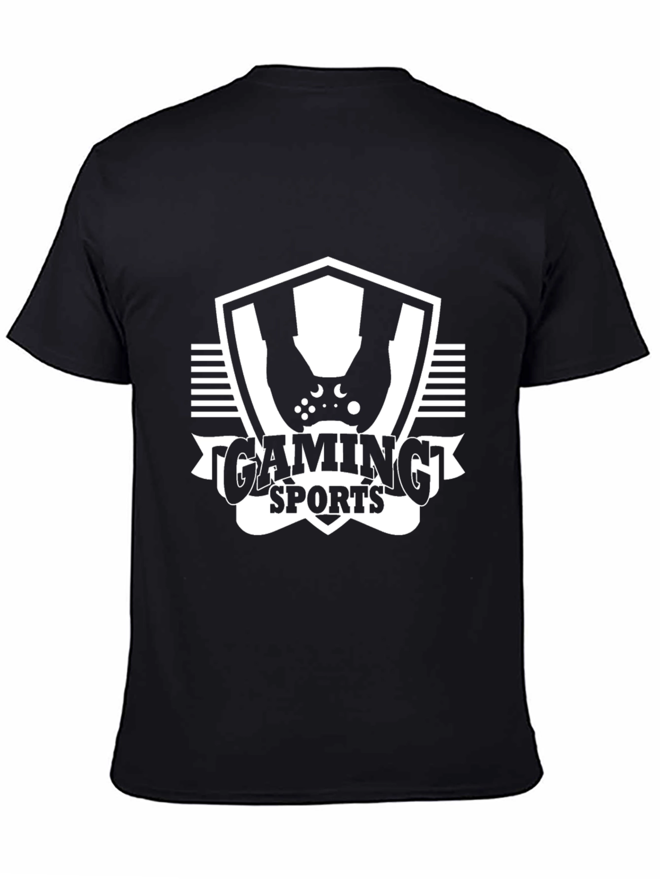 Gaming Sports Graphic T-Shirt - Black
