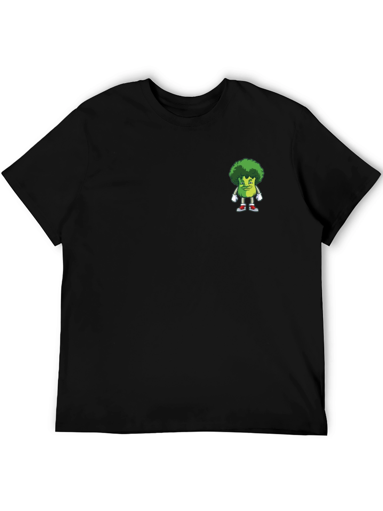 Broccoli Character Graphic Tee - Black