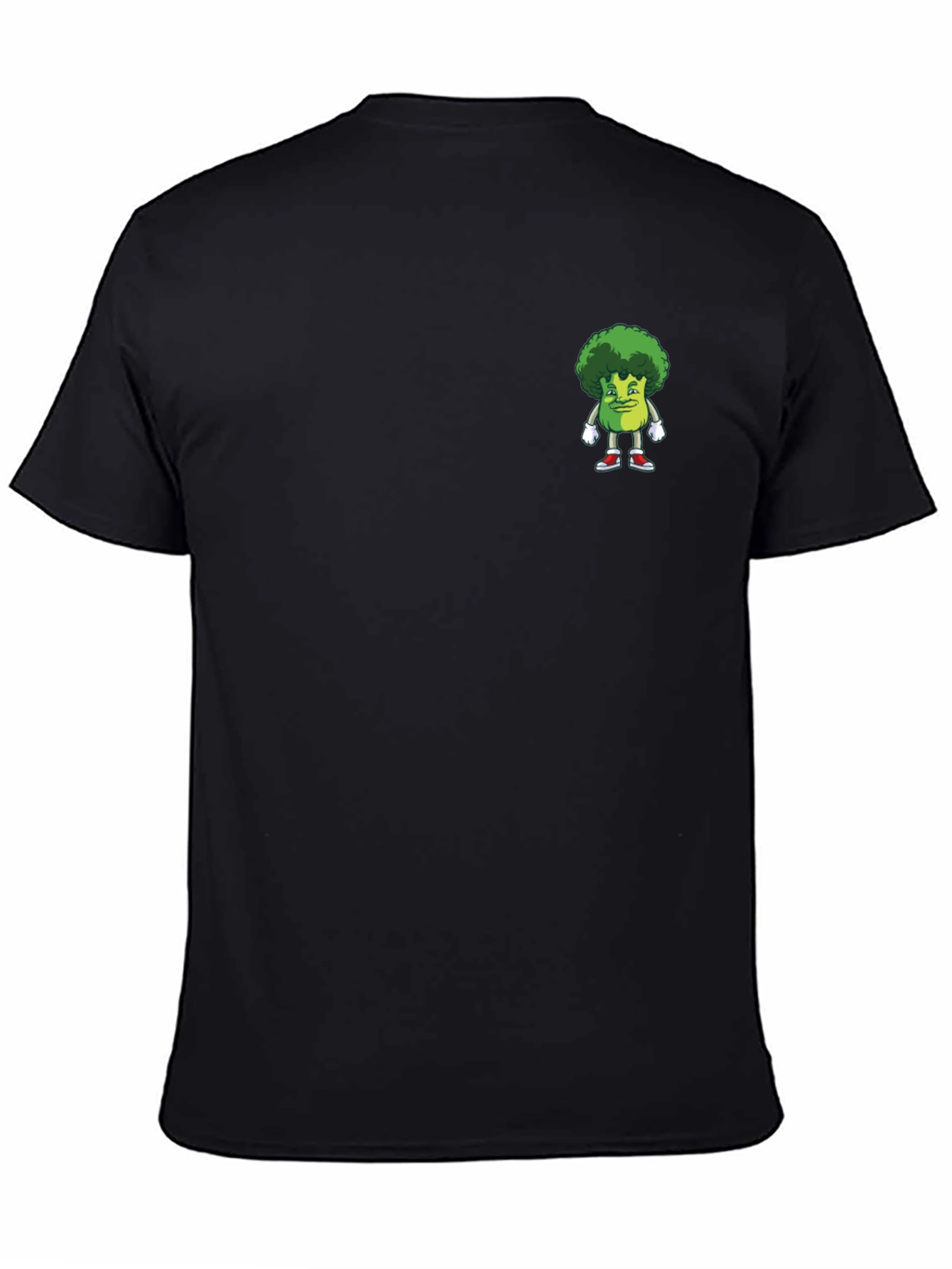 Broccoli Character Graphic Tee - Black