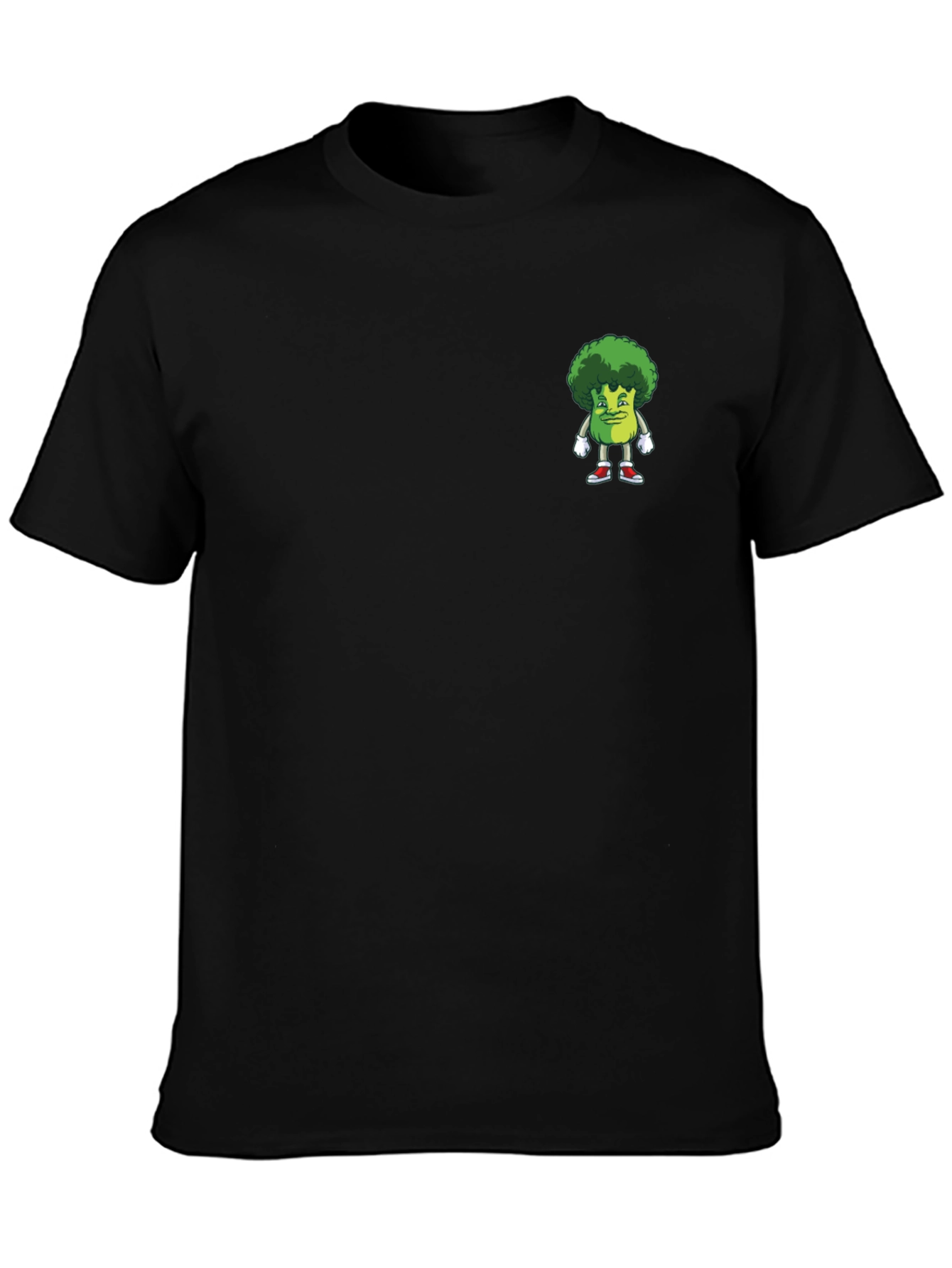 Broccoli Character Graphic Tee - Black
