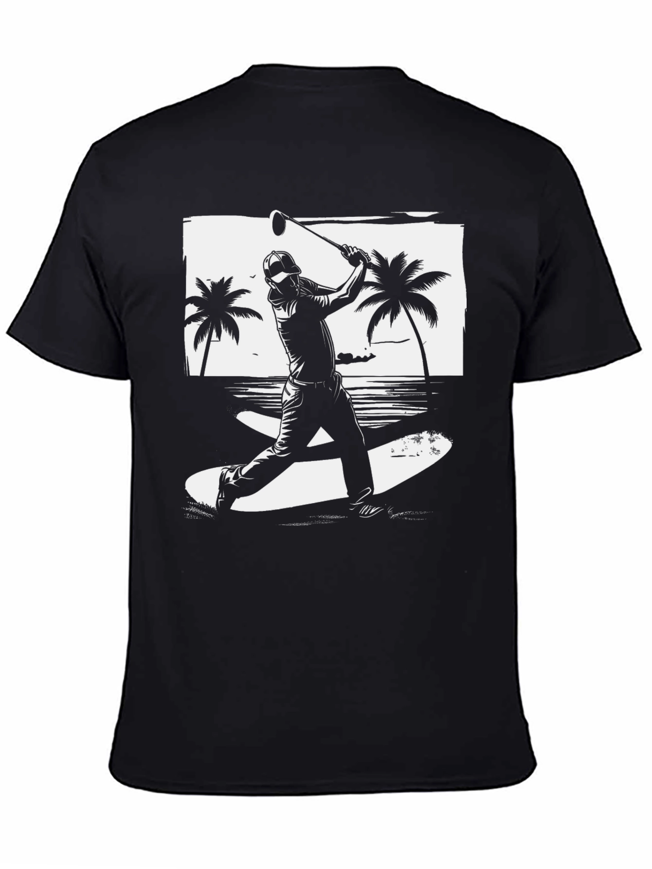 Beach Golf T-Shirt - Graphic Tee for Golfers