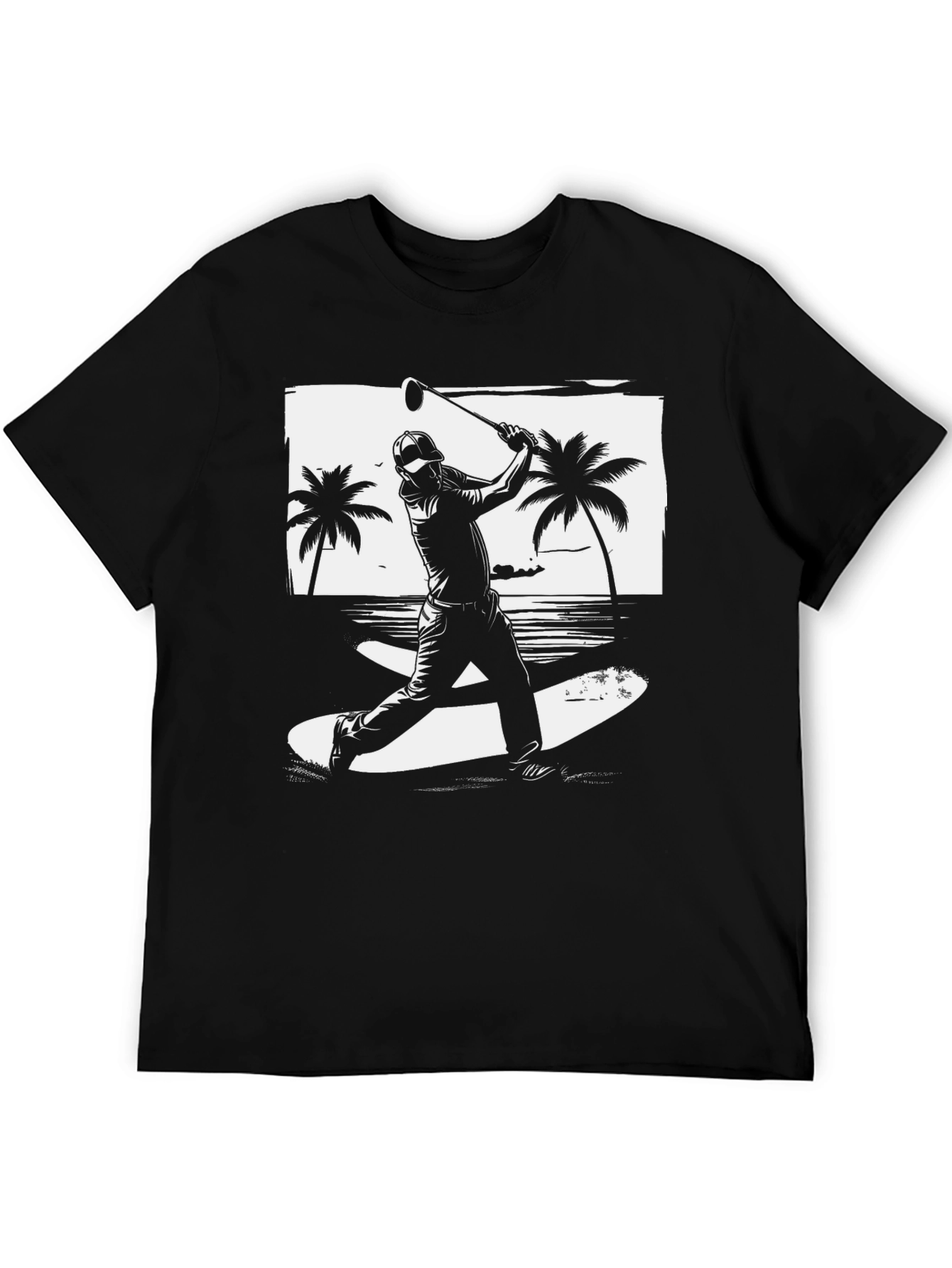 Beach Golf T-Shirt - Graphic Tee for Golfers