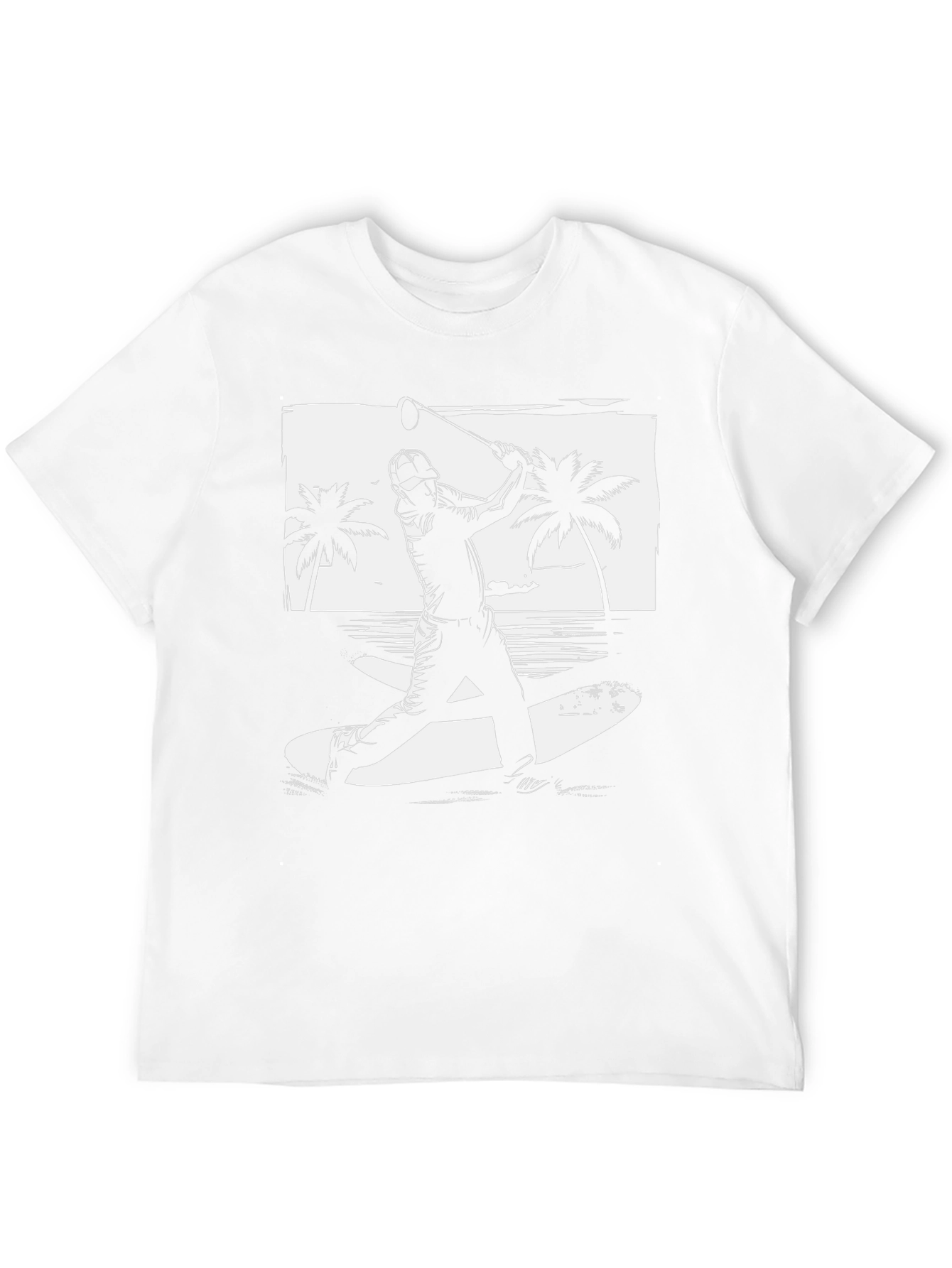 Beach Golf T-Shirt - Graphic Tee for Golfers