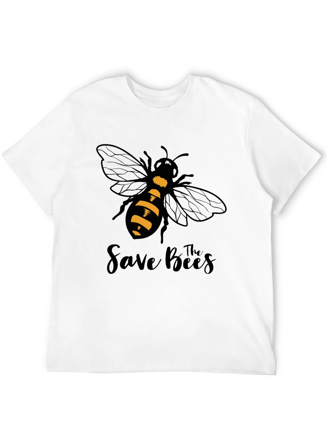 Save the Bees Graphic T-Shirt - Black Cotton Tee