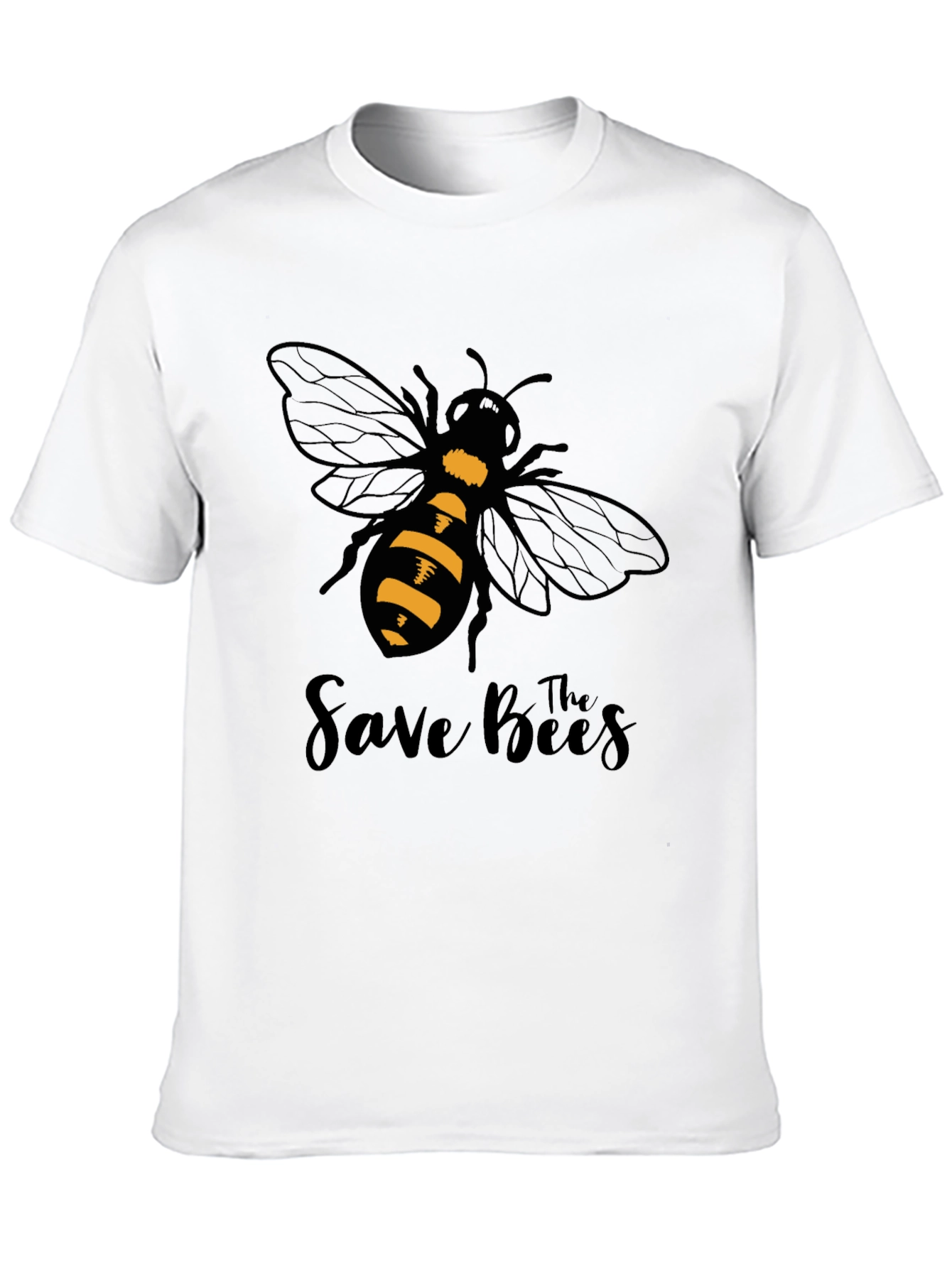 Save the Bees Graphic T-Shirt - Black Cotton Tee