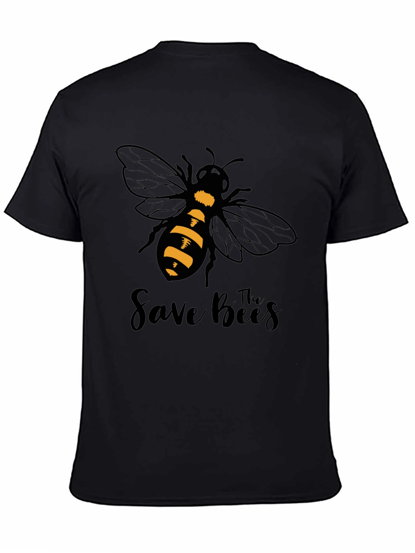 Save the Bees Graphic T-Shirt - Black Cotton Tee