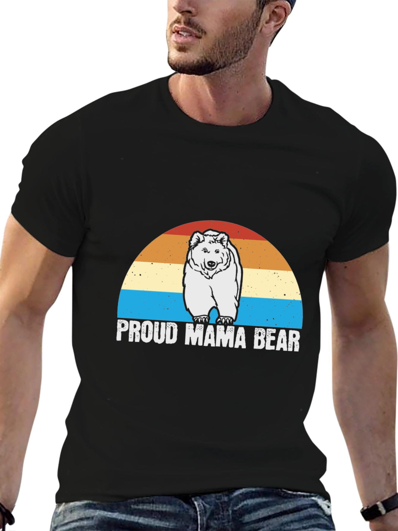 Proud Mama Bear T-Shirt - Black