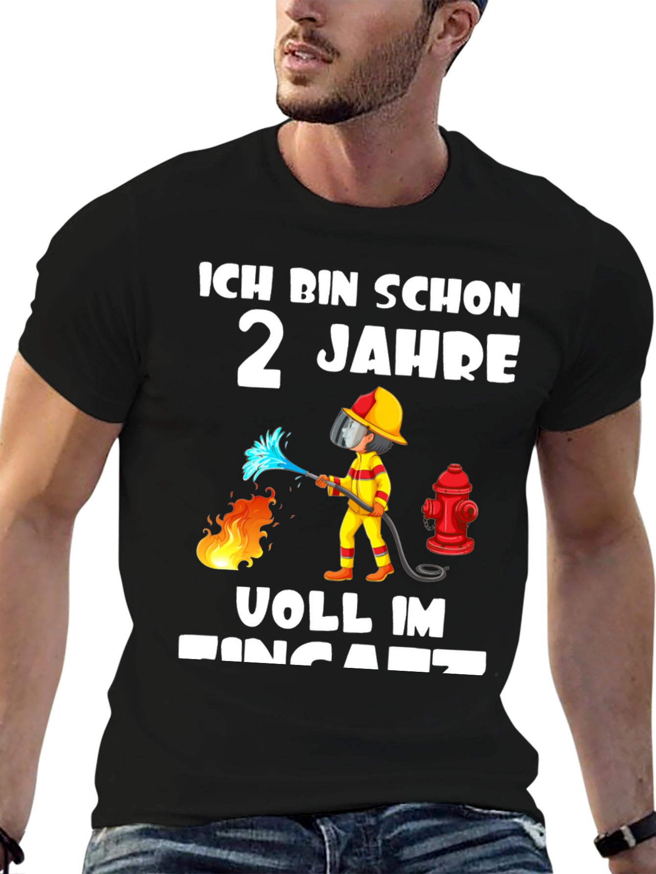2 Jahre Feuerwehrmann T-Shirt