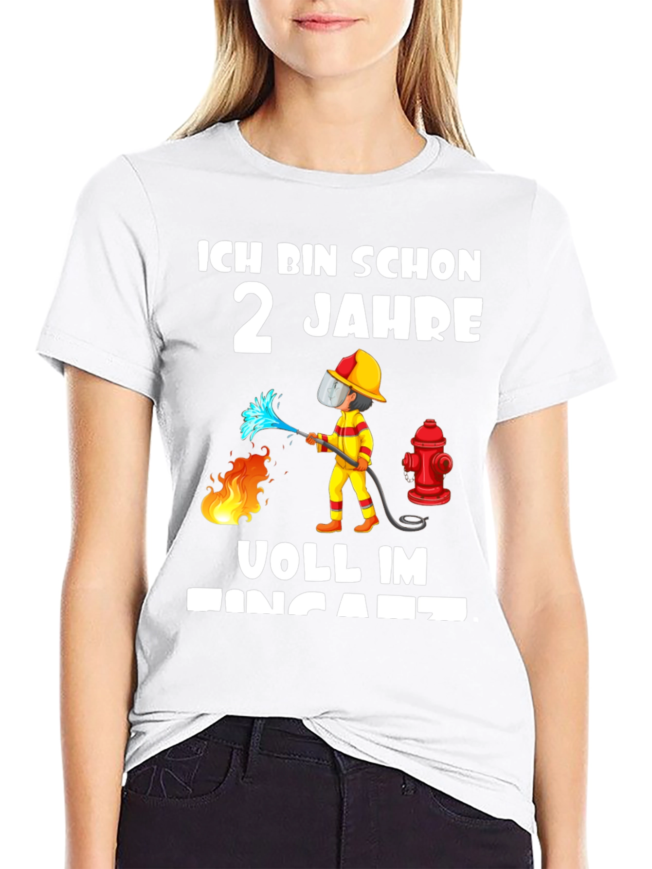 2 Jahre Feuerwehrmann T-Shirt