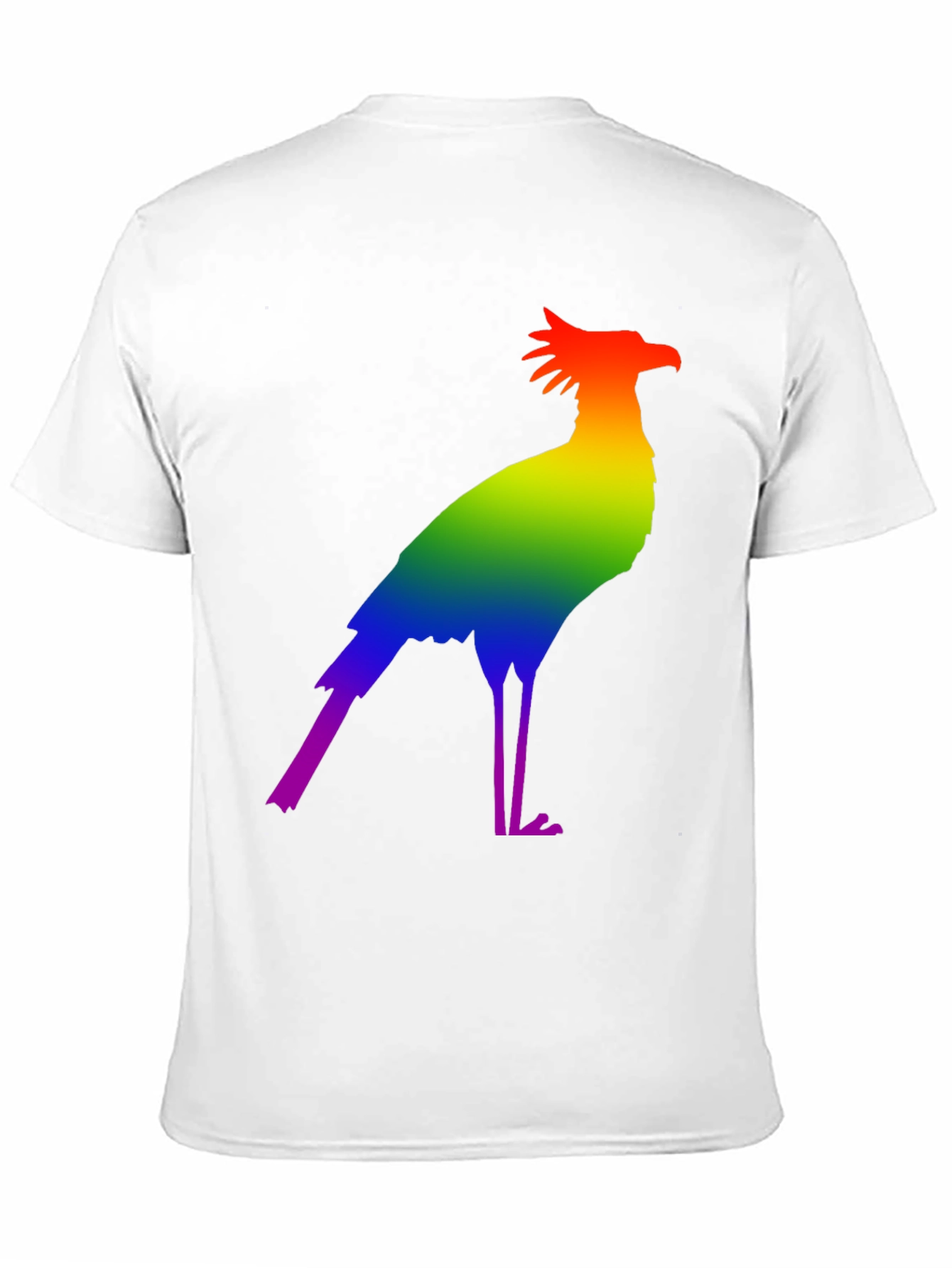 Rainbow Secretary Bird Graphic Tee - Stylish Pride Shirt