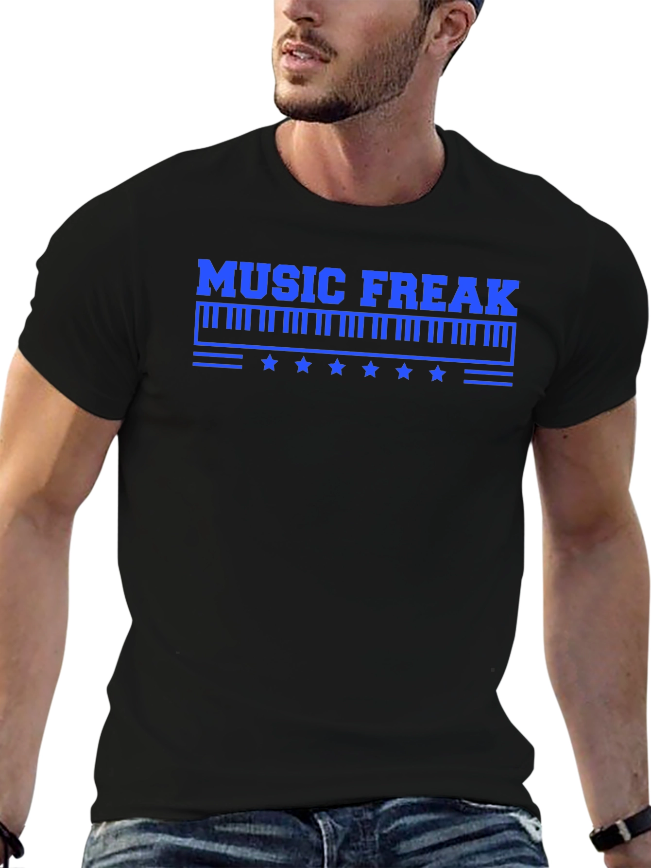 Music Freak Graphic Tee - Black