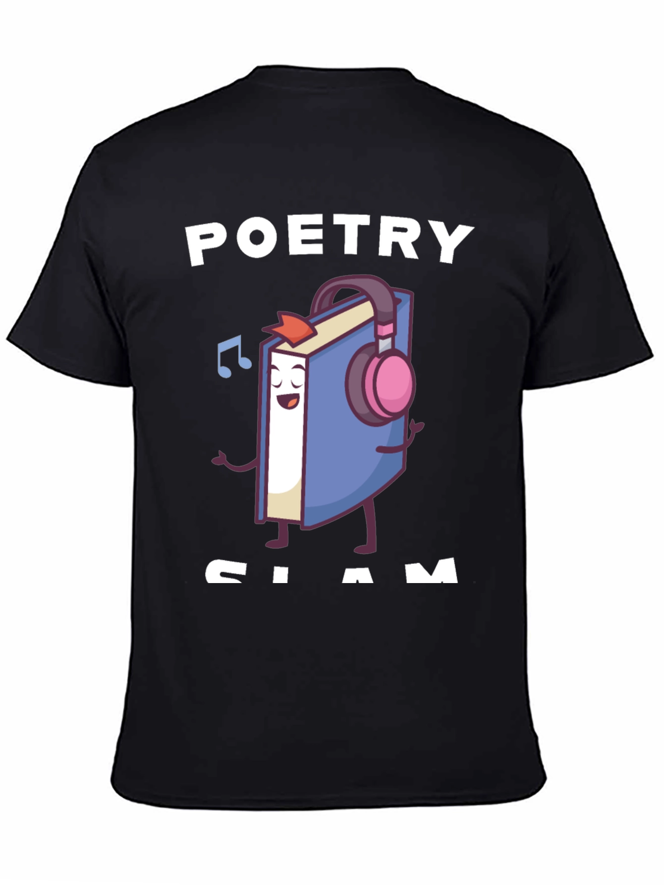 Poetry Slam T-Shirt - Book with Headphones Graphic Tee
