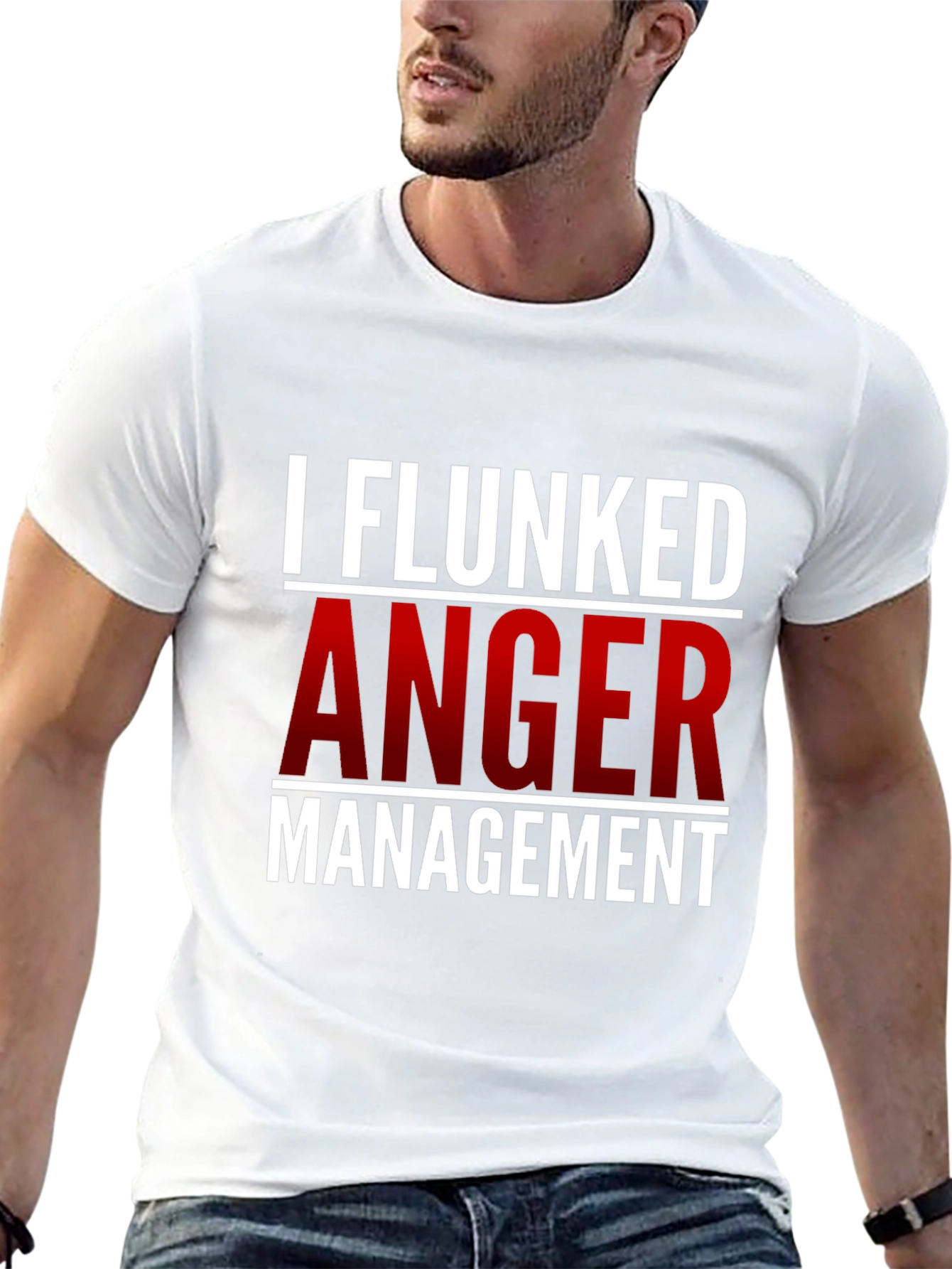 I Flunked Anger Management Black T-Shirt