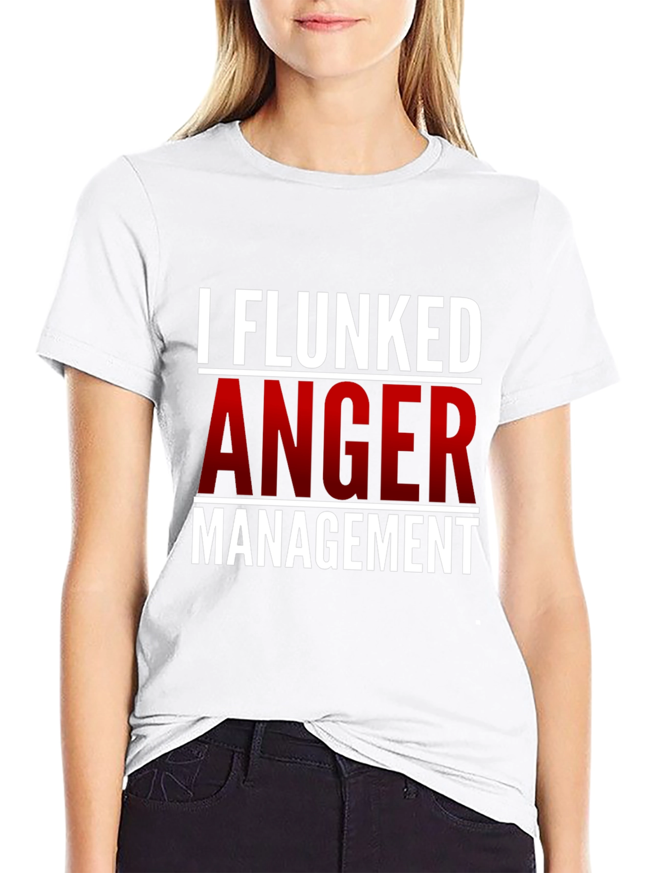 I Flunked Anger Management Black T-Shirt