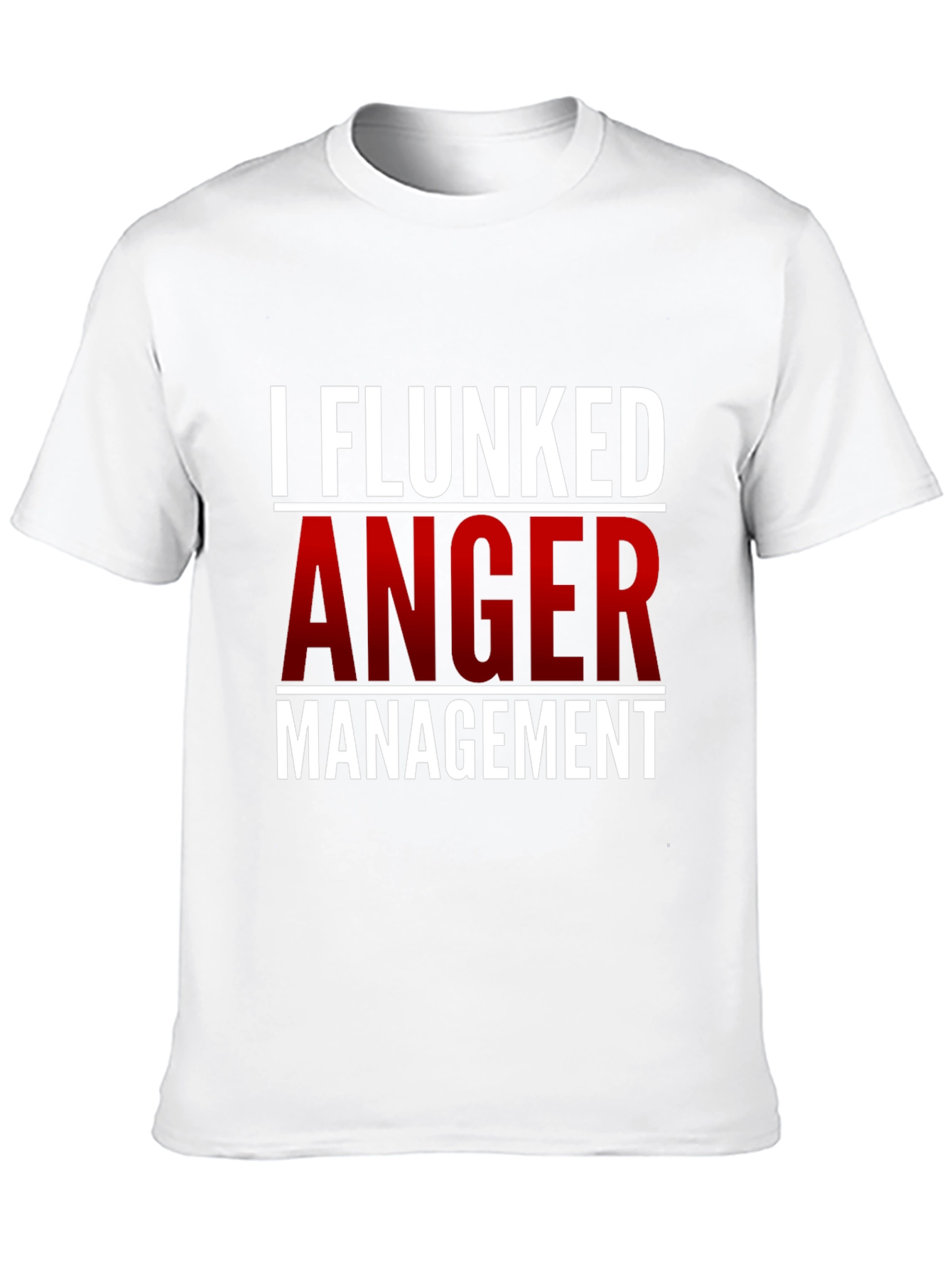 I Flunked Anger Management Black T-Shirt