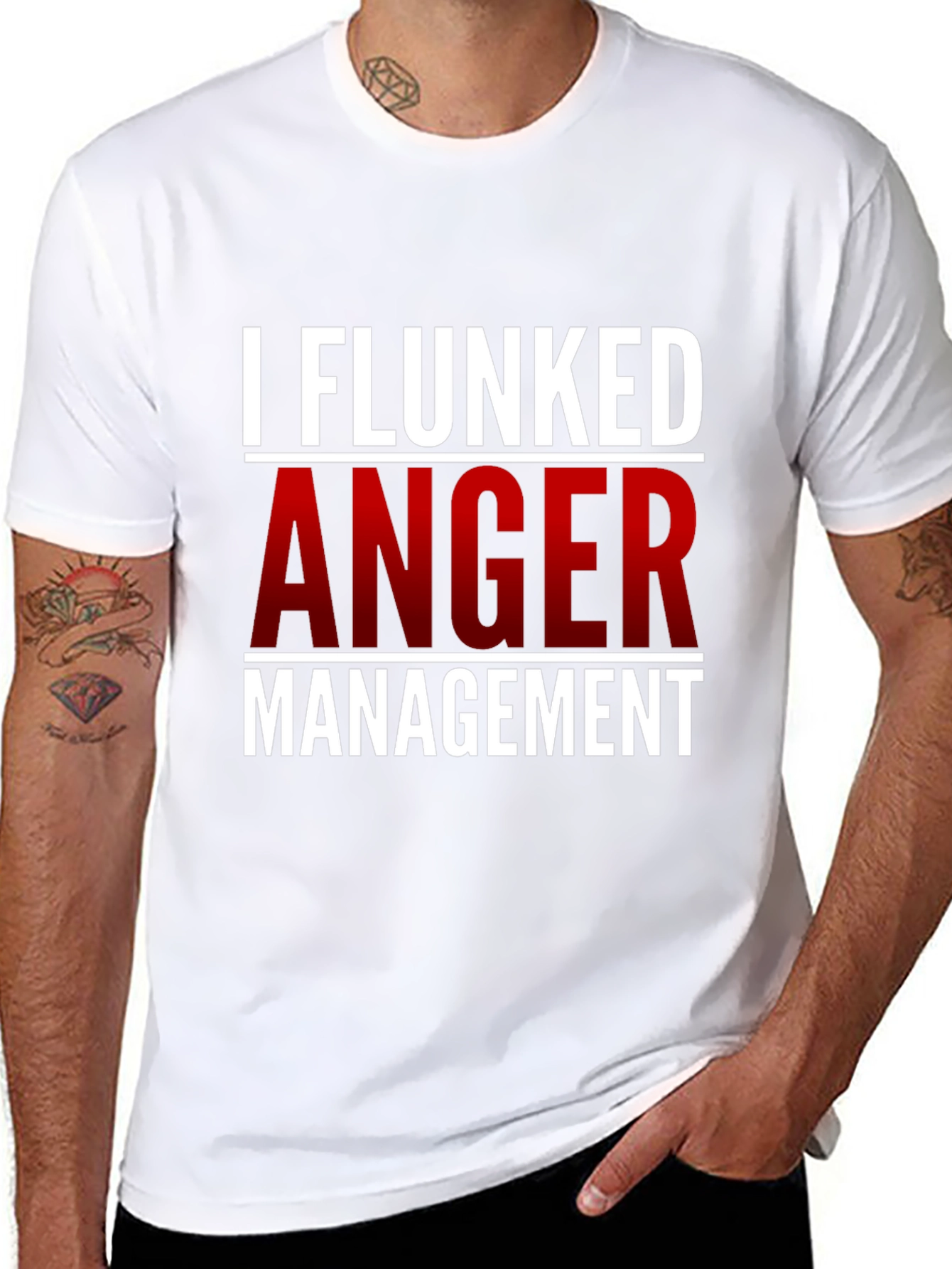 I Flunked Anger Management Black T-Shirt