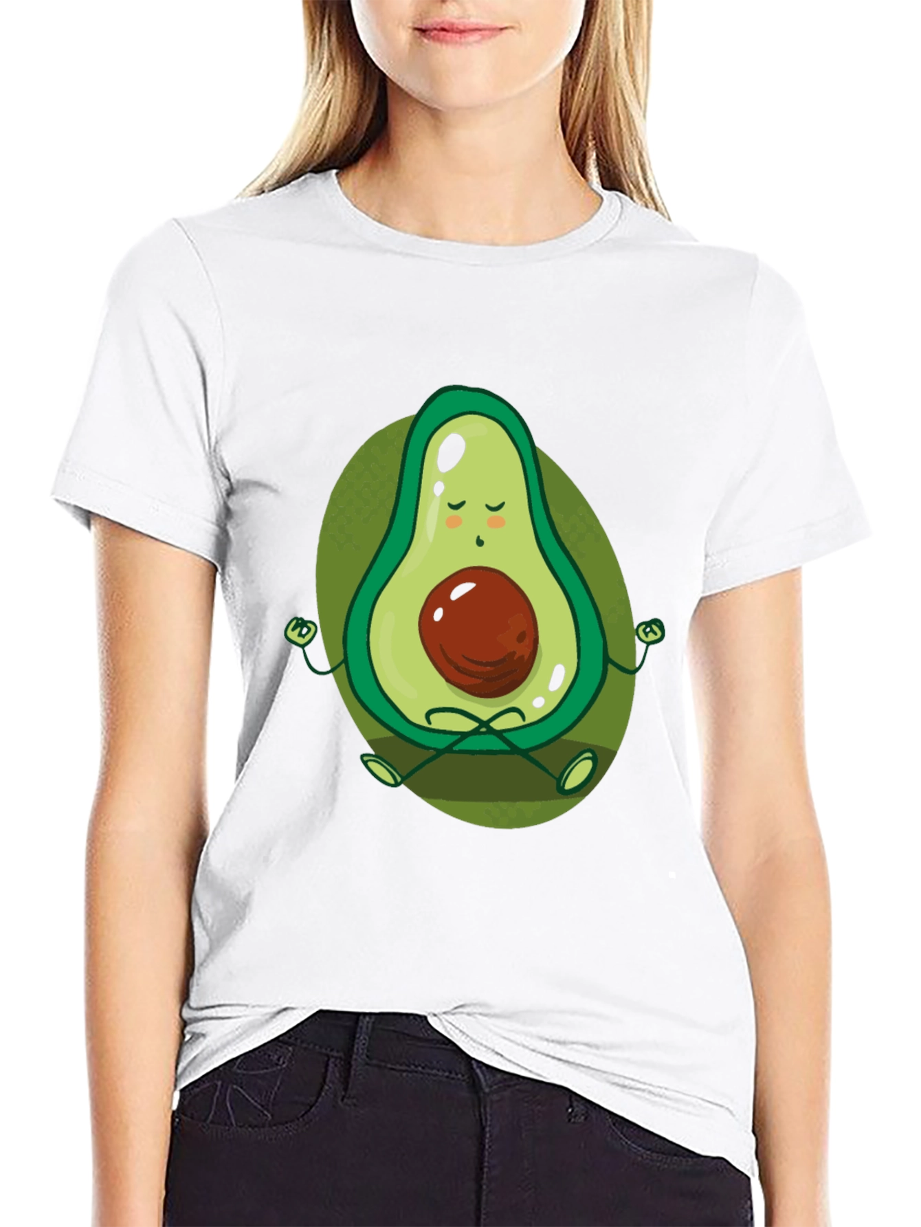 Zen Avocado Meditation T-Shirt - Relaxed Fit