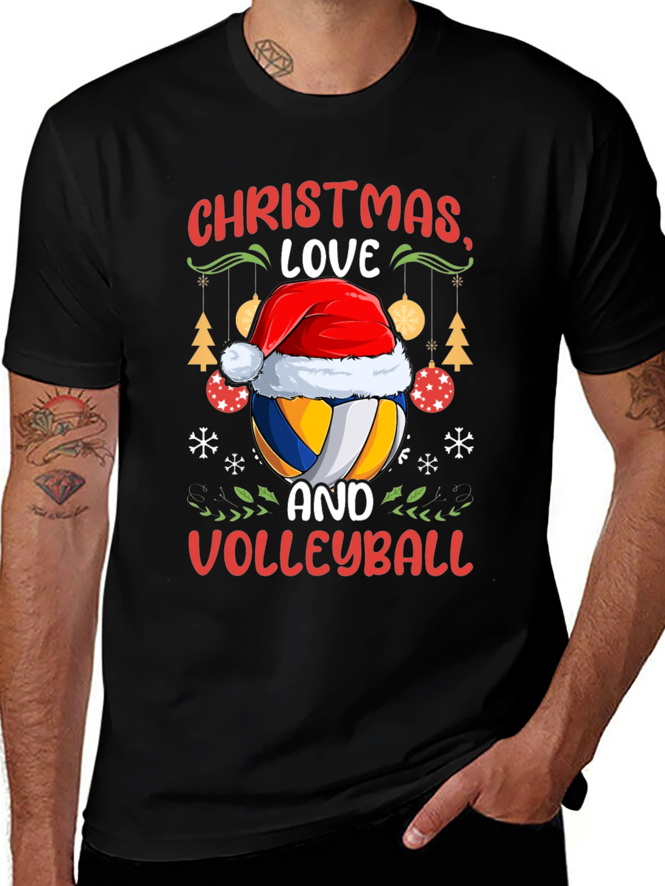 Christmas Love Volleyball Graphic Tee