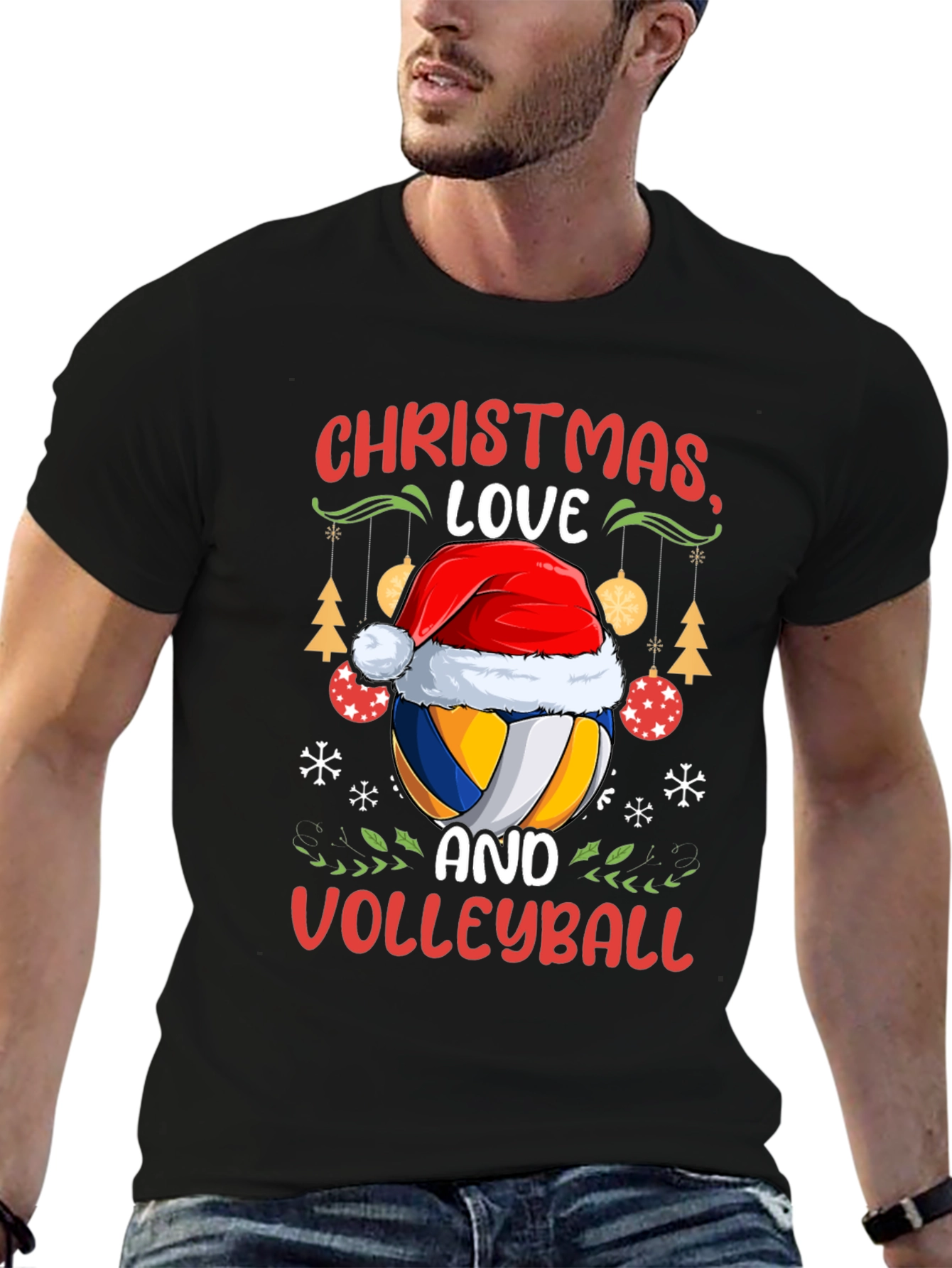 Christmas Love Volleyball Graphic Tee