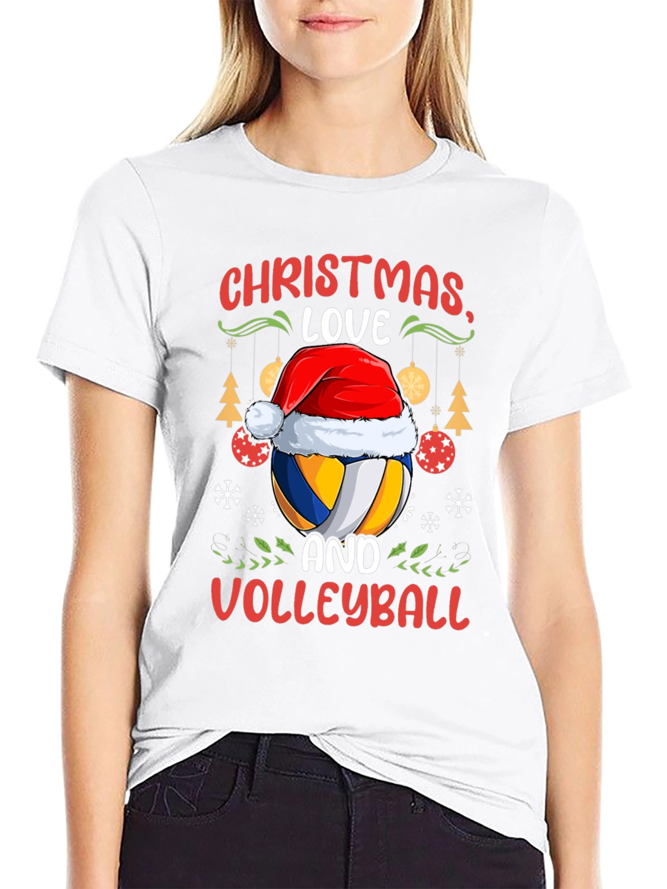 Christmas Love Volleyball Graphic Tee