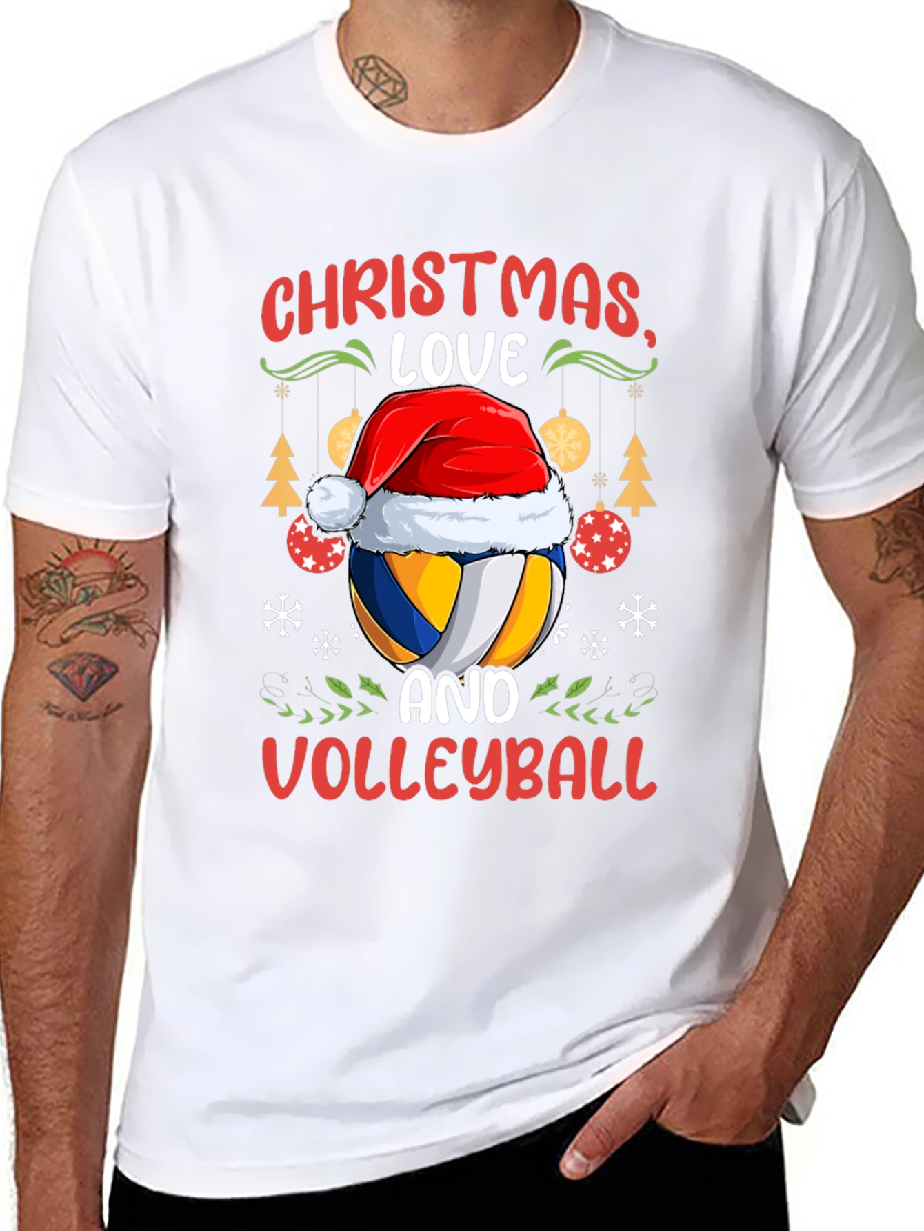 Christmas Love Volleyball Graphic Tee