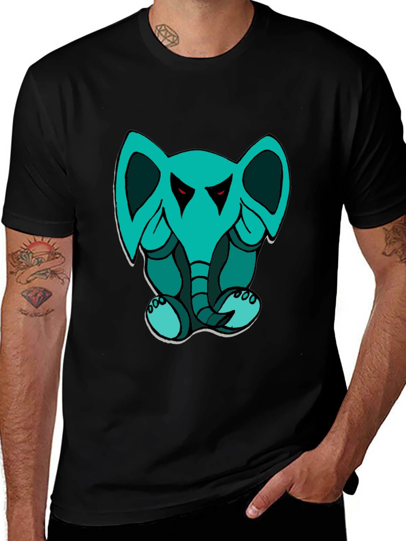 Cartoon Elephant Graphic Tee