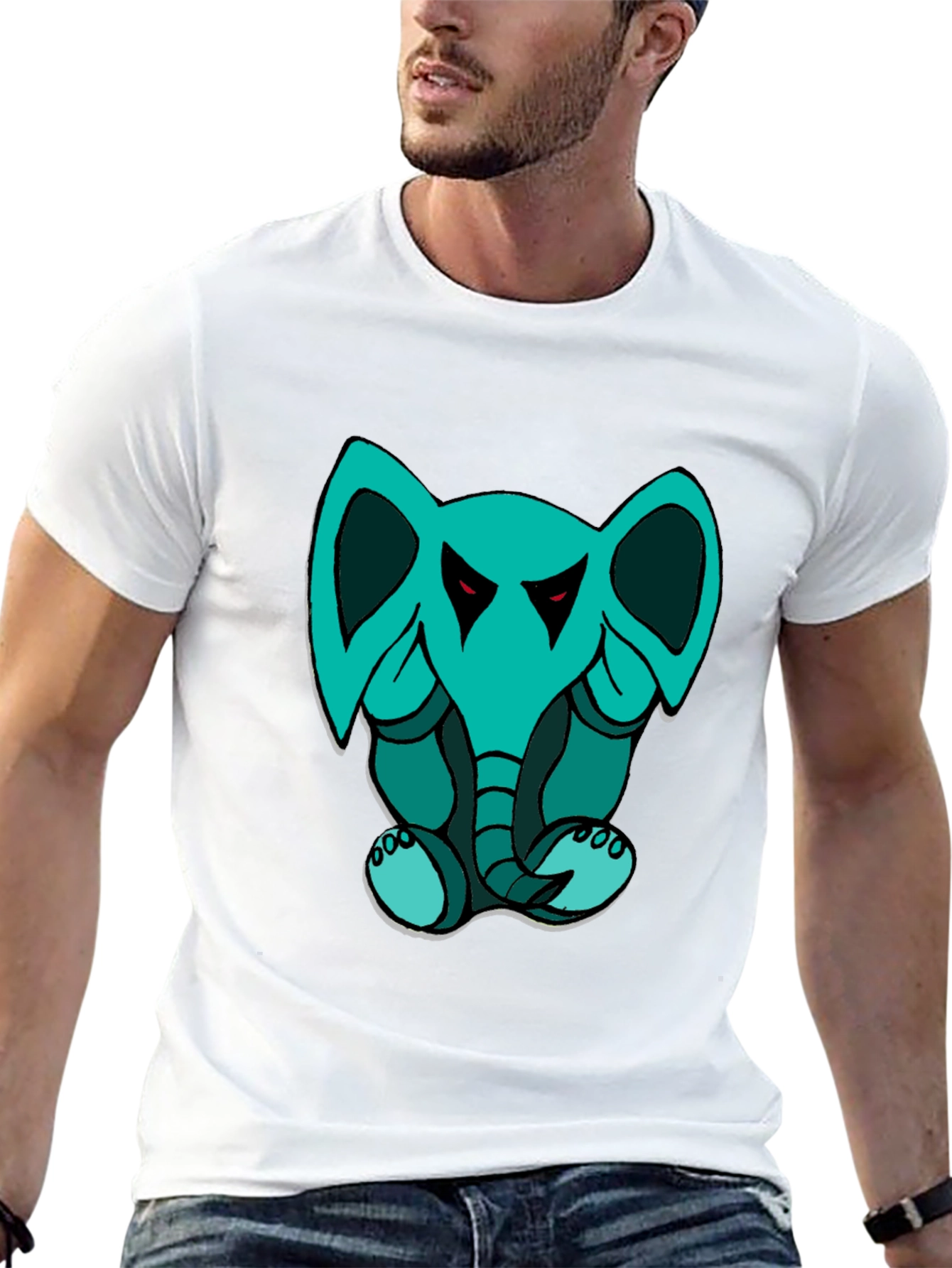 Cartoon Elephant Graphic Tee