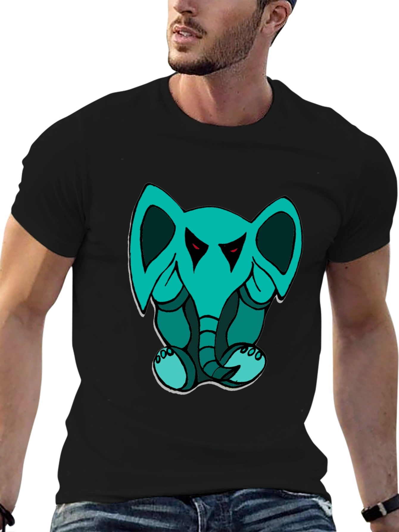 Cartoon Elephant Graphic Tee