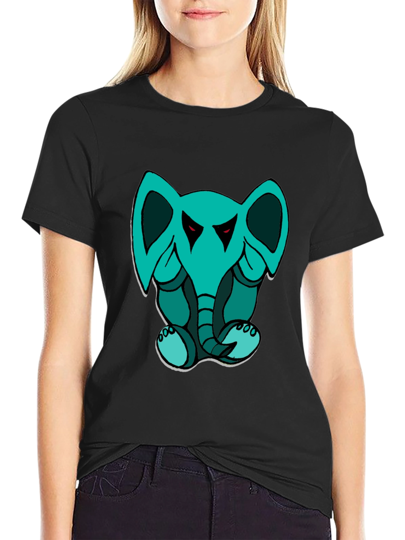 Cartoon Elephant Graphic Tee