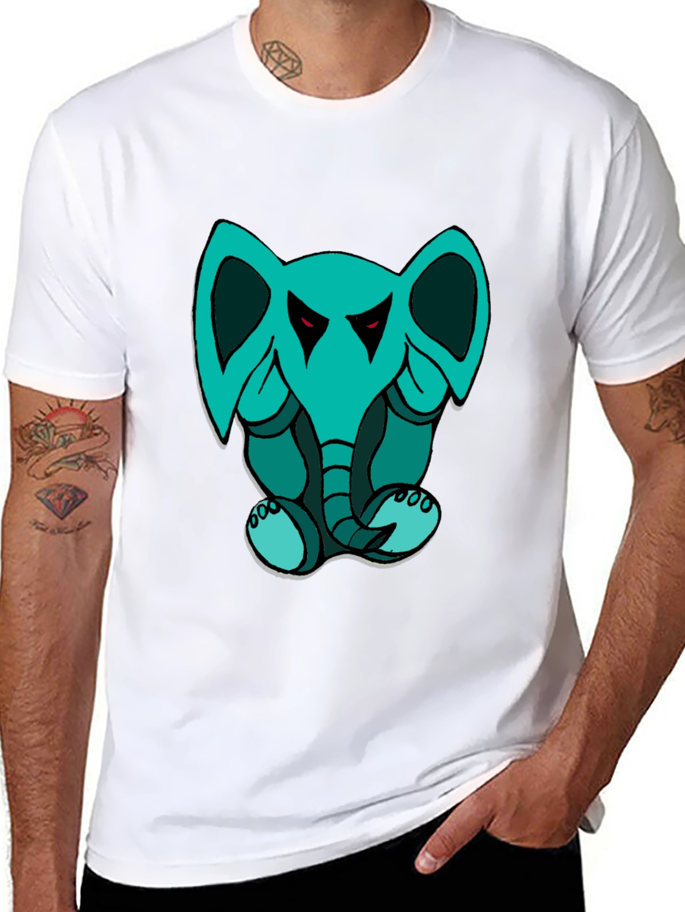 Cartoon Elephant Graphic Tee