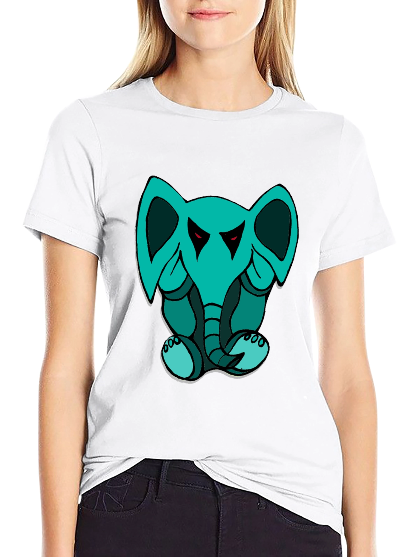 Cartoon Elephant Graphic Tee