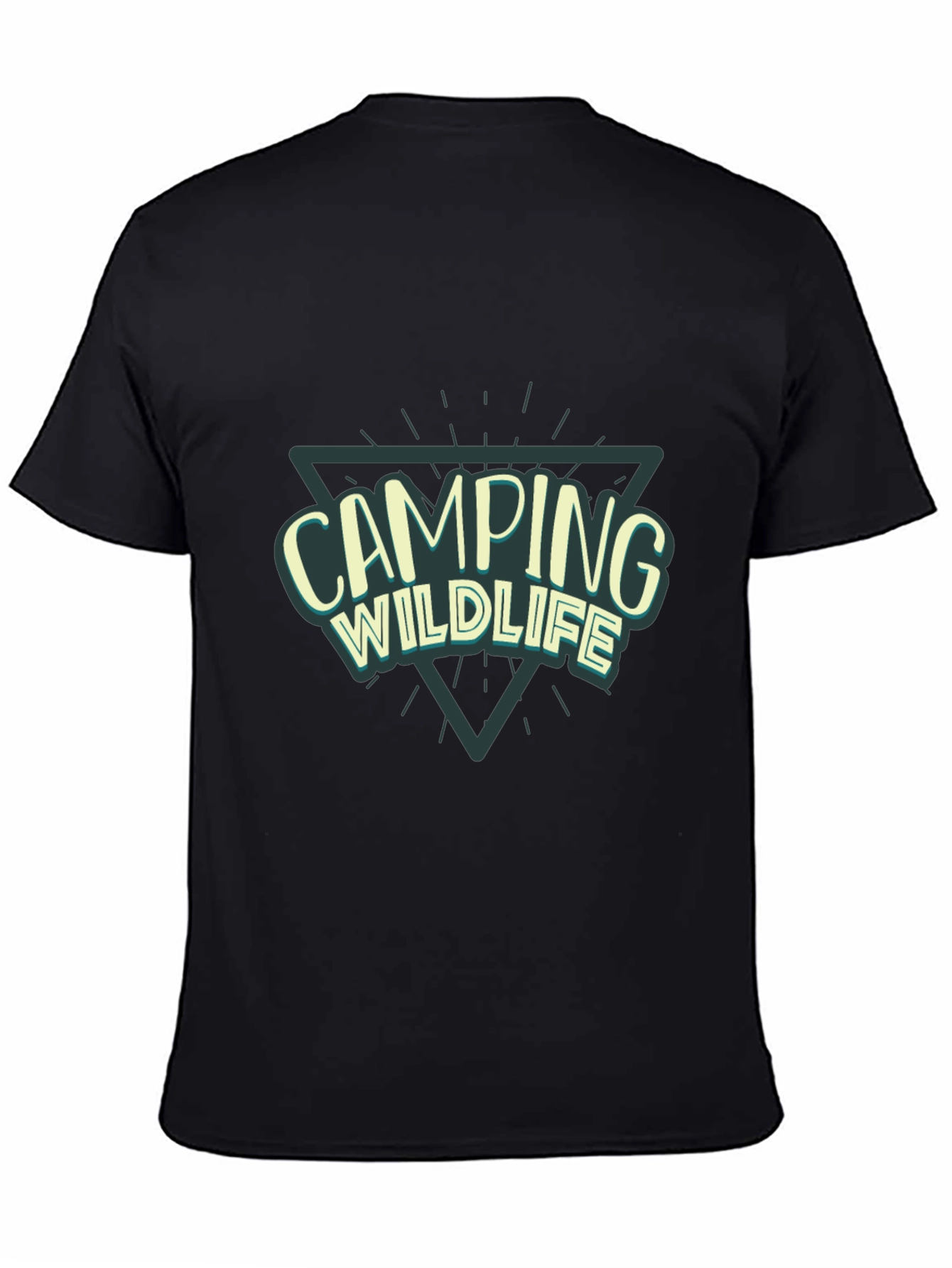 Camping Wildlife Graphic Tee - Black