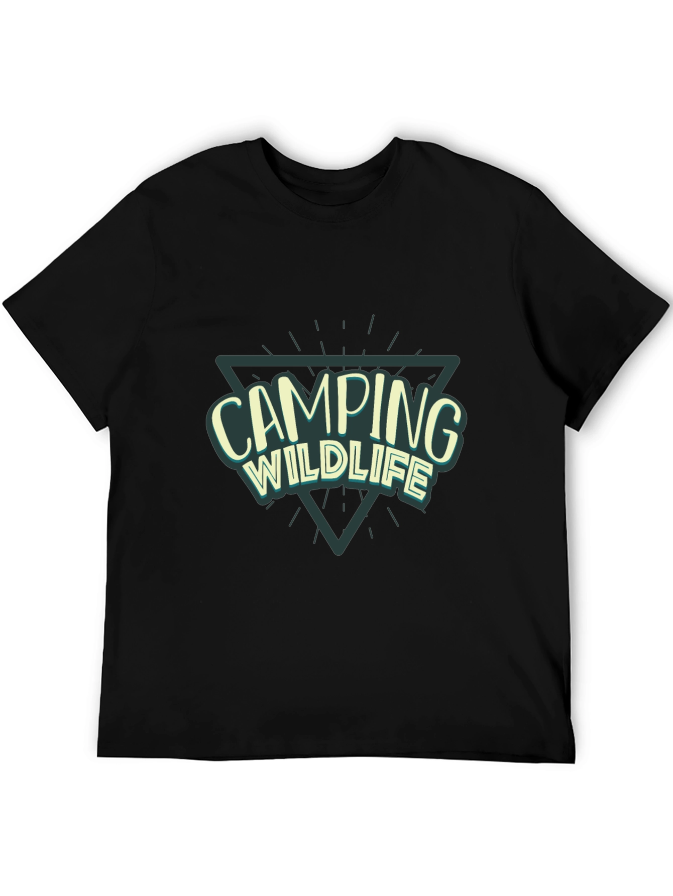 Camping Wildlife Graphic Tee - Black