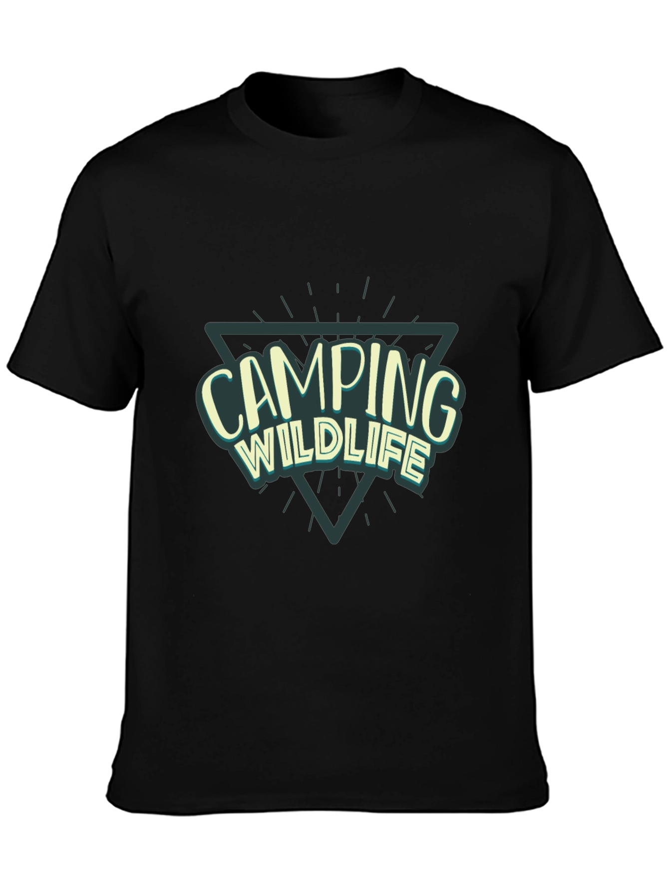Camping Wildlife Graphic Tee - Black