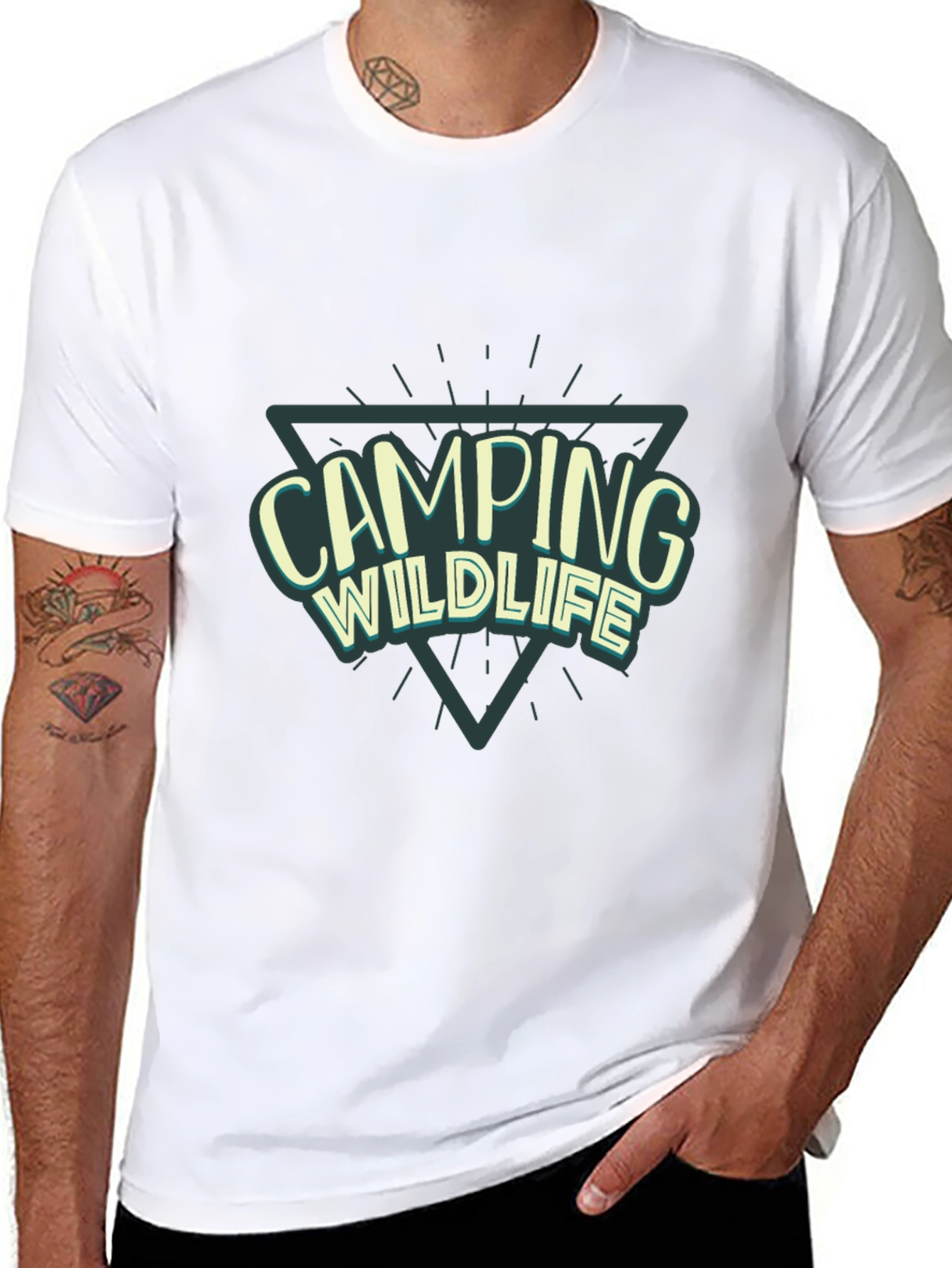 Camping Wildlife Graphic Tee - Black