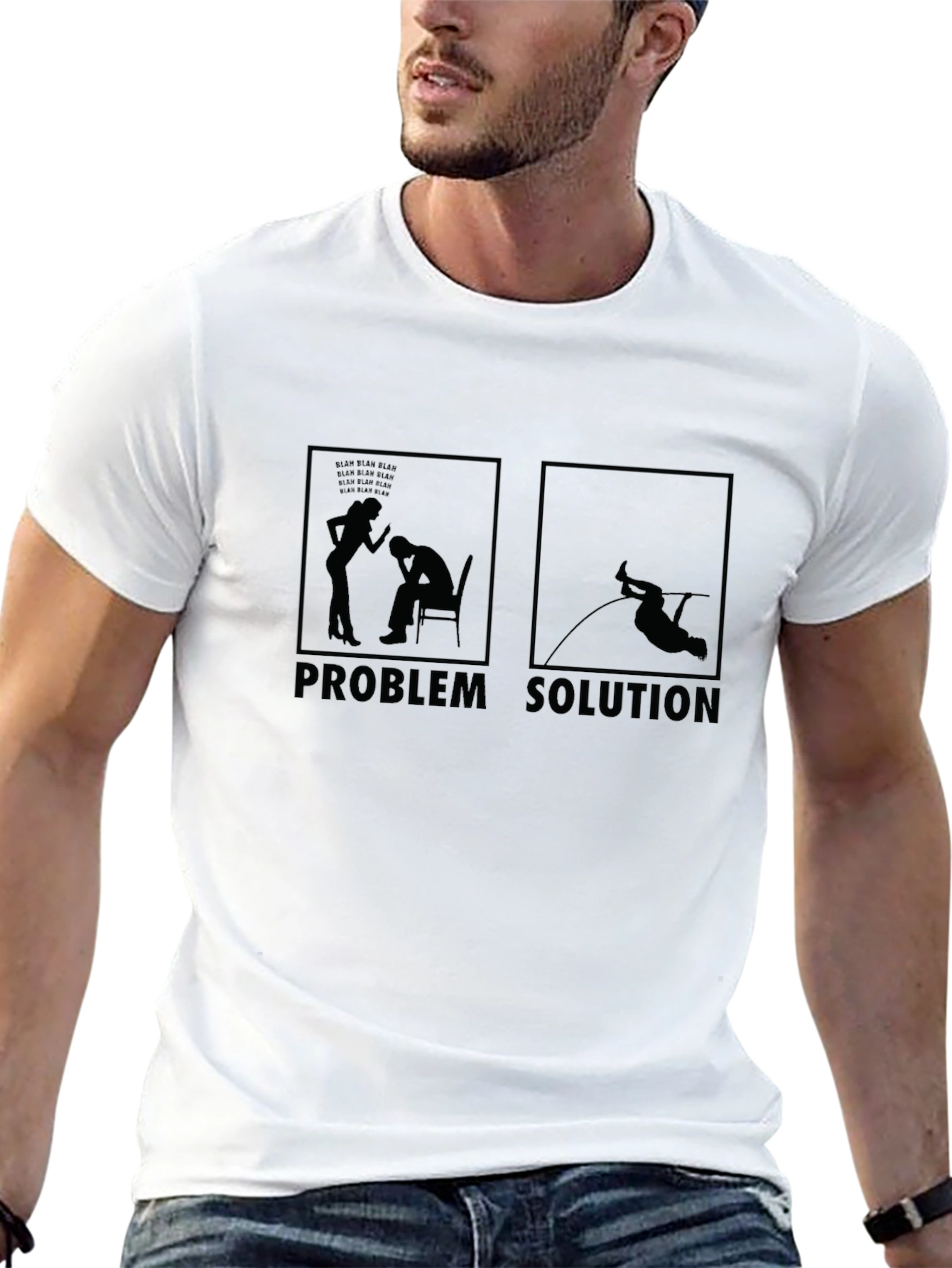 Problem Solution Funny Graphic T-Shirt