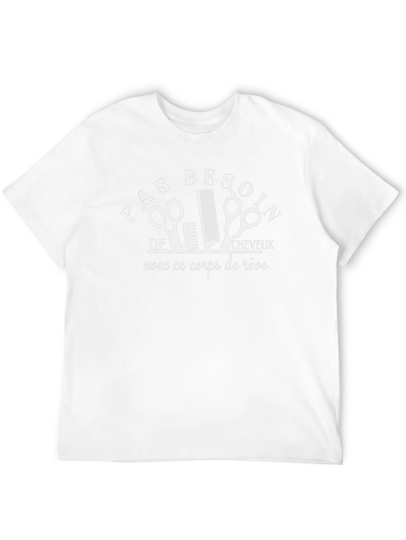 Humorous Pas Besoin De Cheveux Graphic T-Shirt