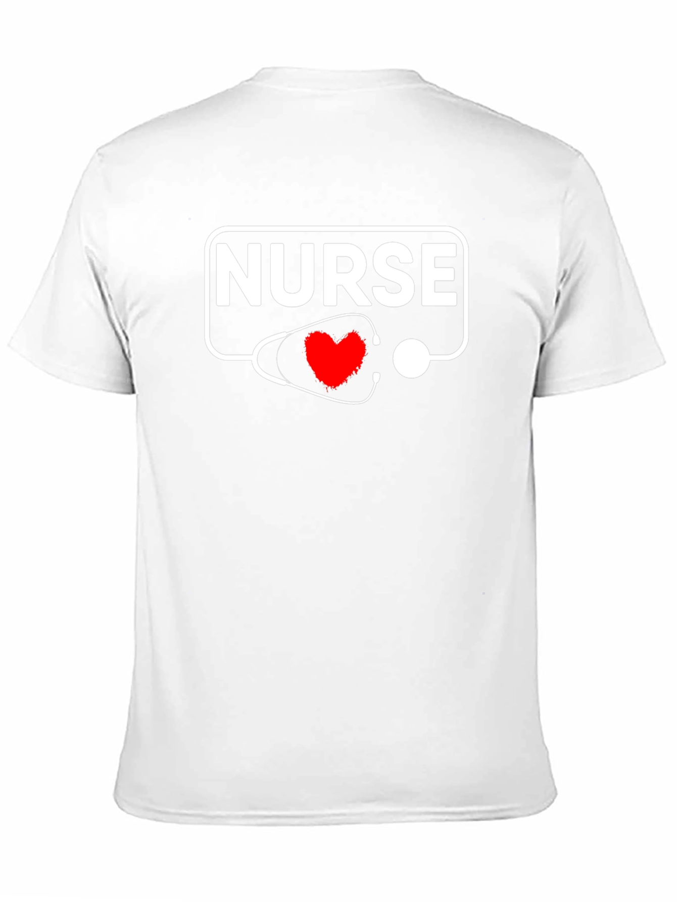 Nurse Stethoscope Heart Black T-Shirt