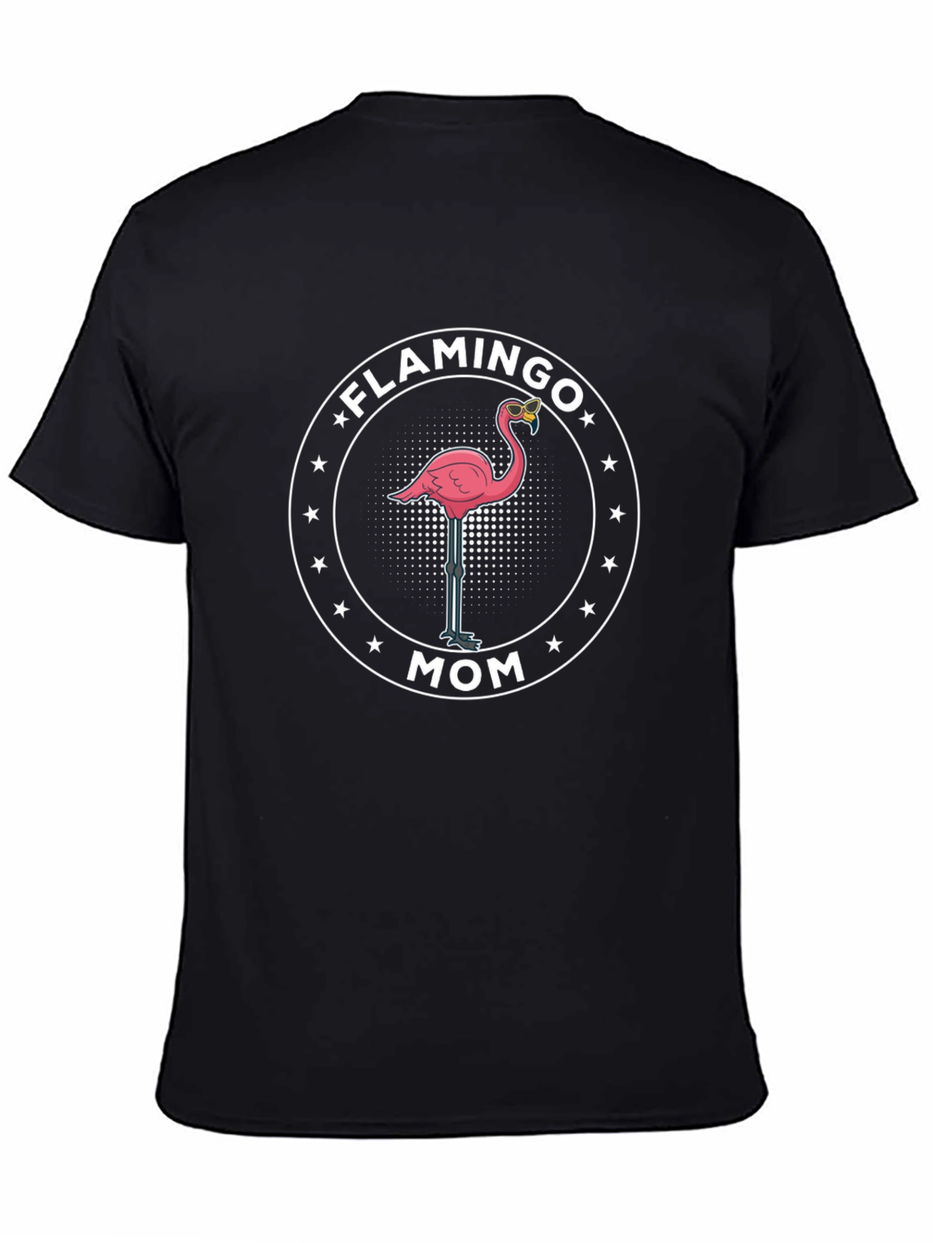 Flamingo Mom T-Shirt - Black Cotton Tee