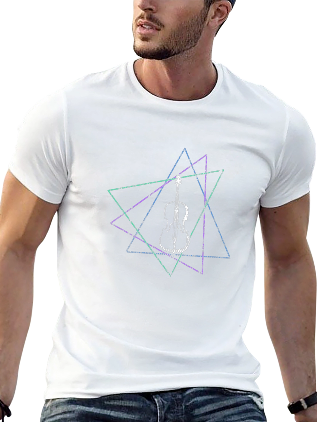 Geometric Violin T-Shirt