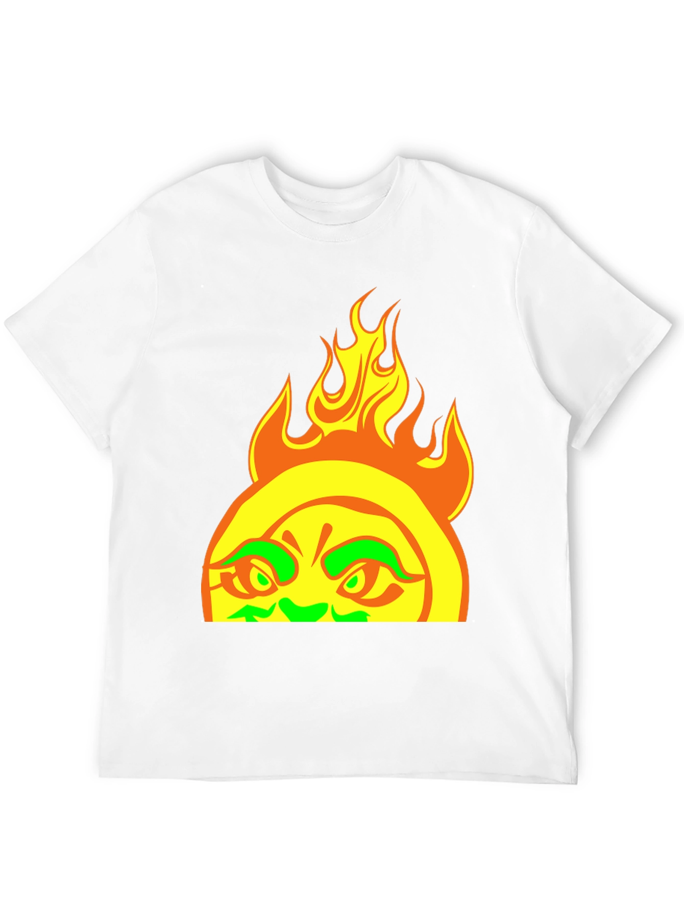Fiery Sun Graphic Tee - Bold Black T-Shirt