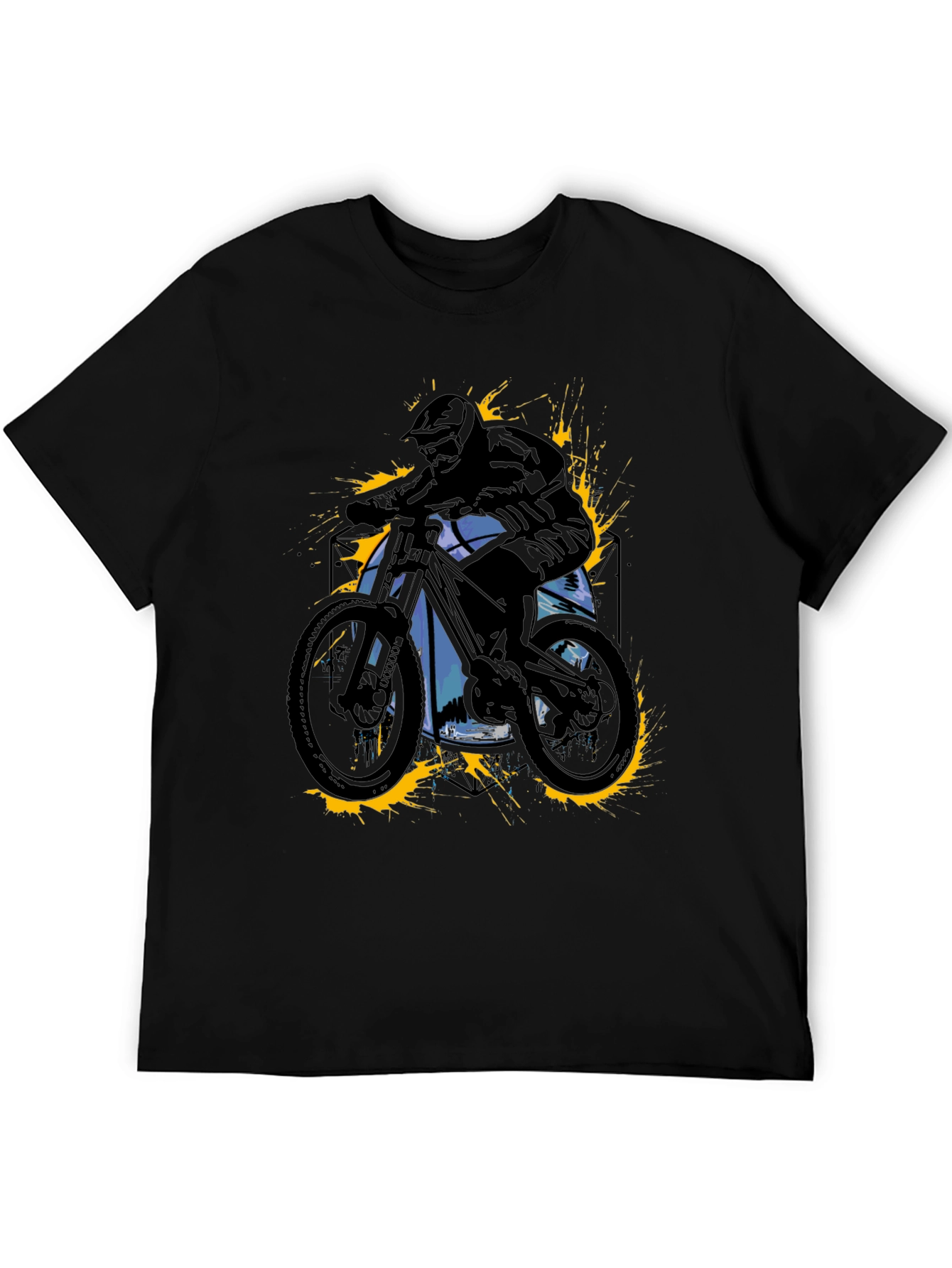 Mountain Biker Graphic Tee - Black
