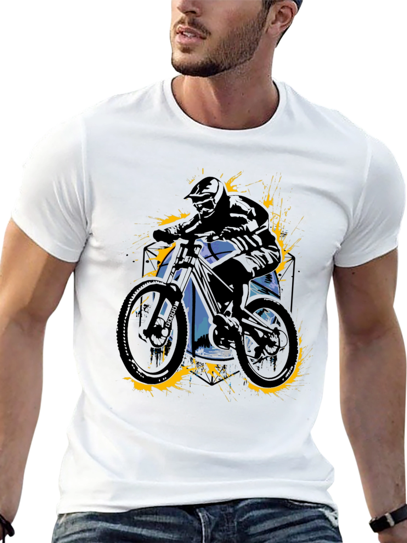 Mountain Biker Graphic Tee - Black