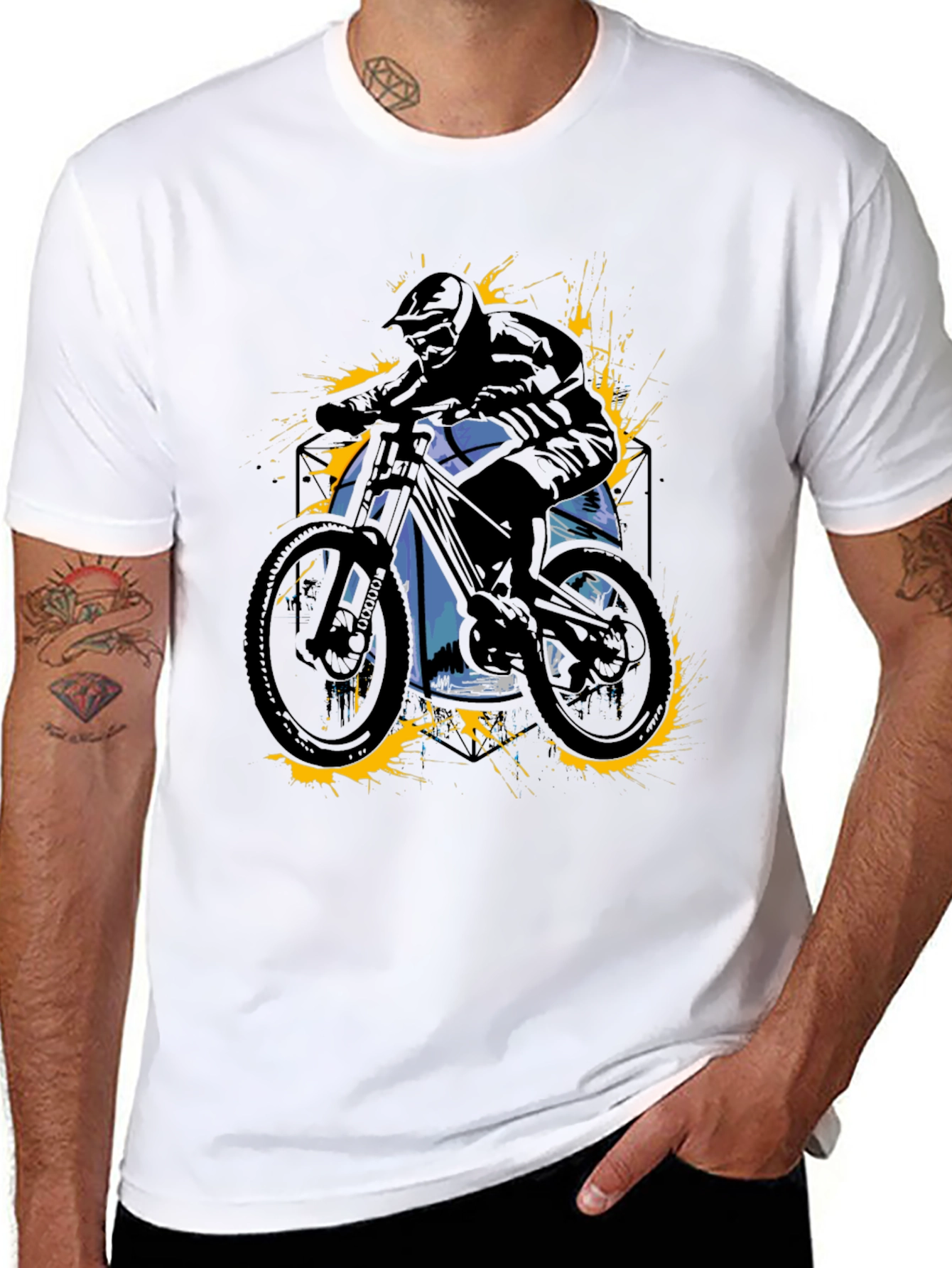 Mountain Biker Graphic Tee - Black