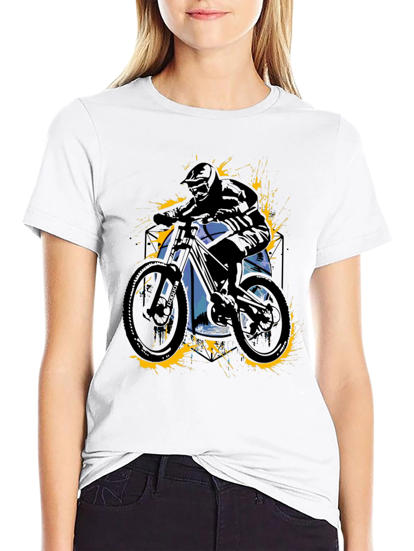 Mountain Biker Graphic Tee - Black