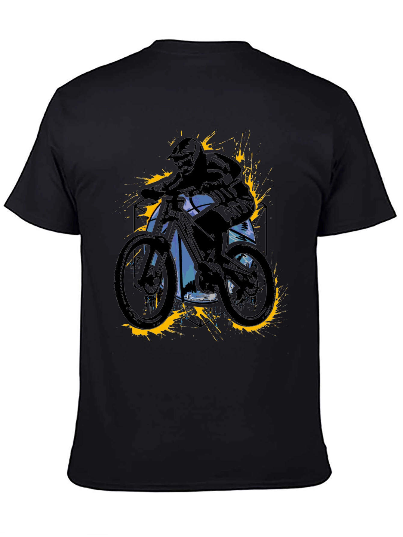 Mountain Biker Graphic Tee - Black