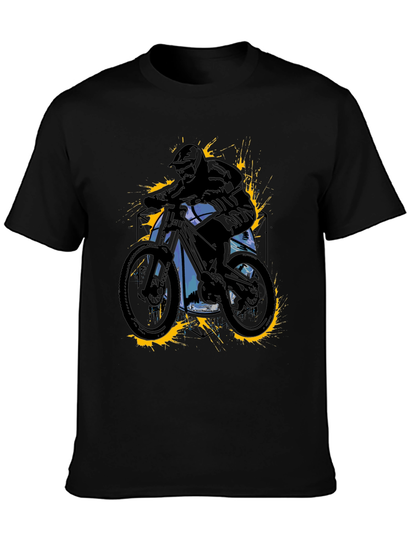 Mountain Biker Graphic Tee - Black