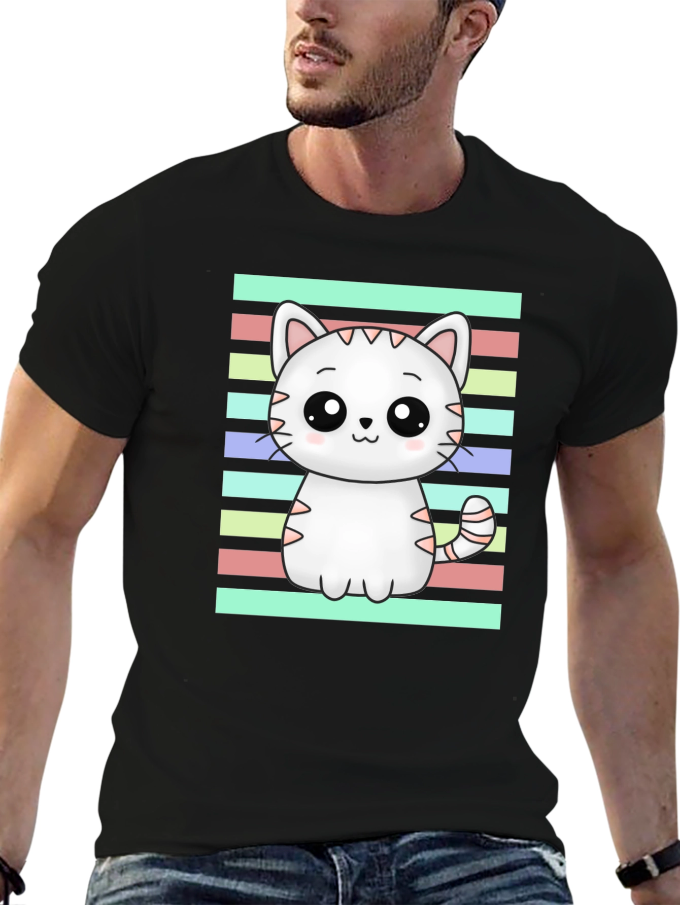 Cute Cartoon Cat T-Shirt