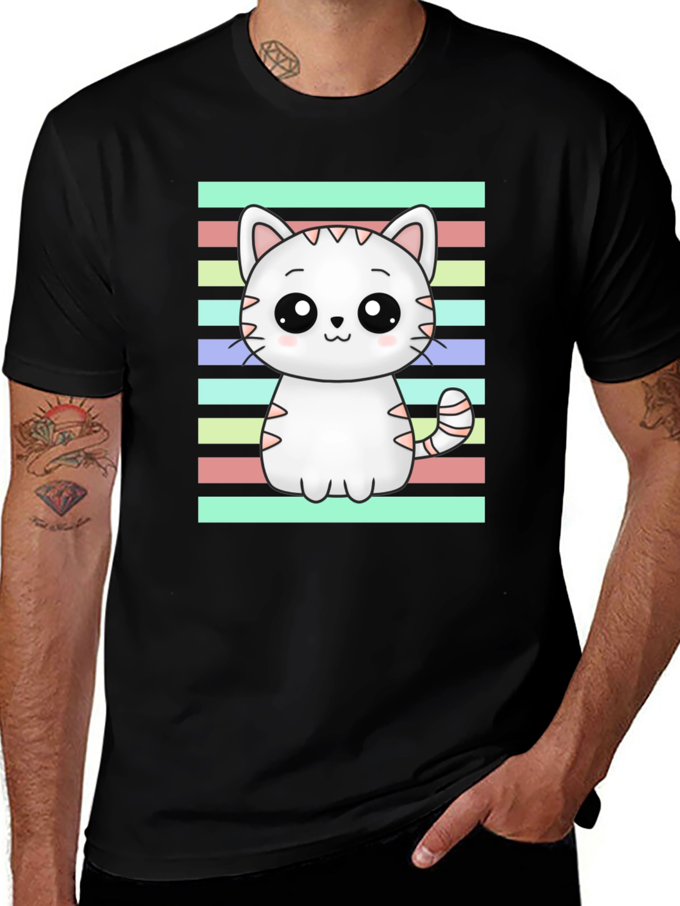 Cute Cartoon Cat T-Shirt